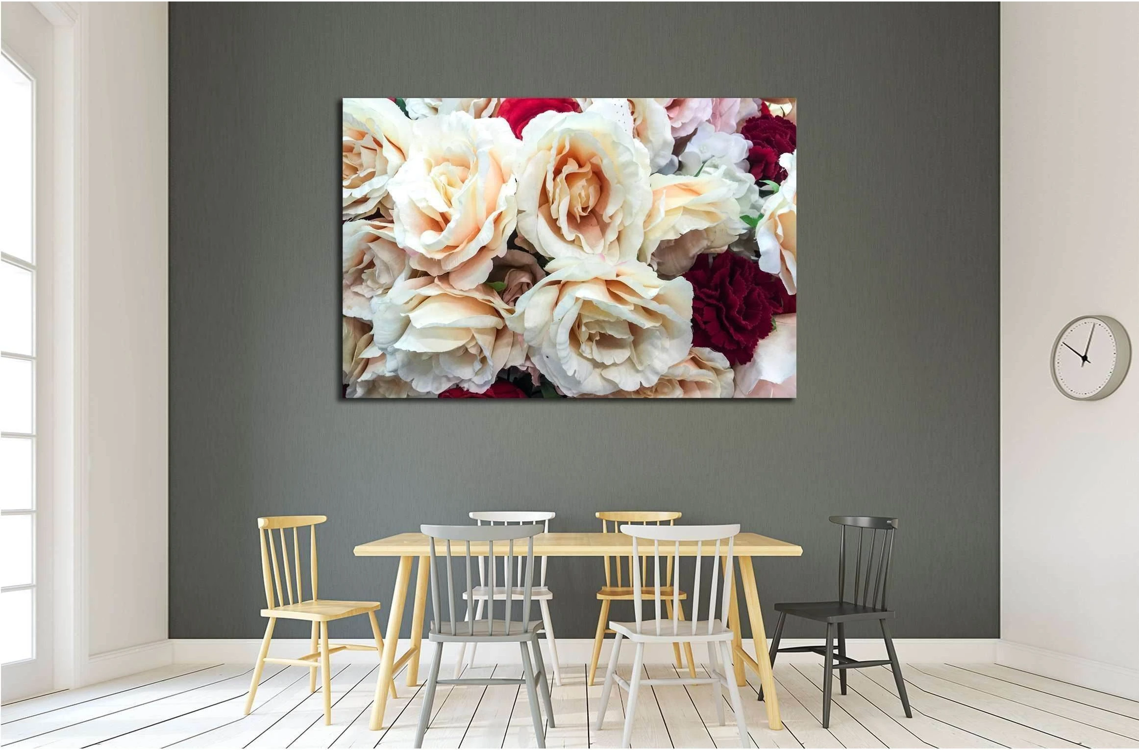 beautiful colorful roses, wedding decorations №2575 Ready to Hang Canvas Print - Zellart Canvas Prints ALL_Products, s-2575
