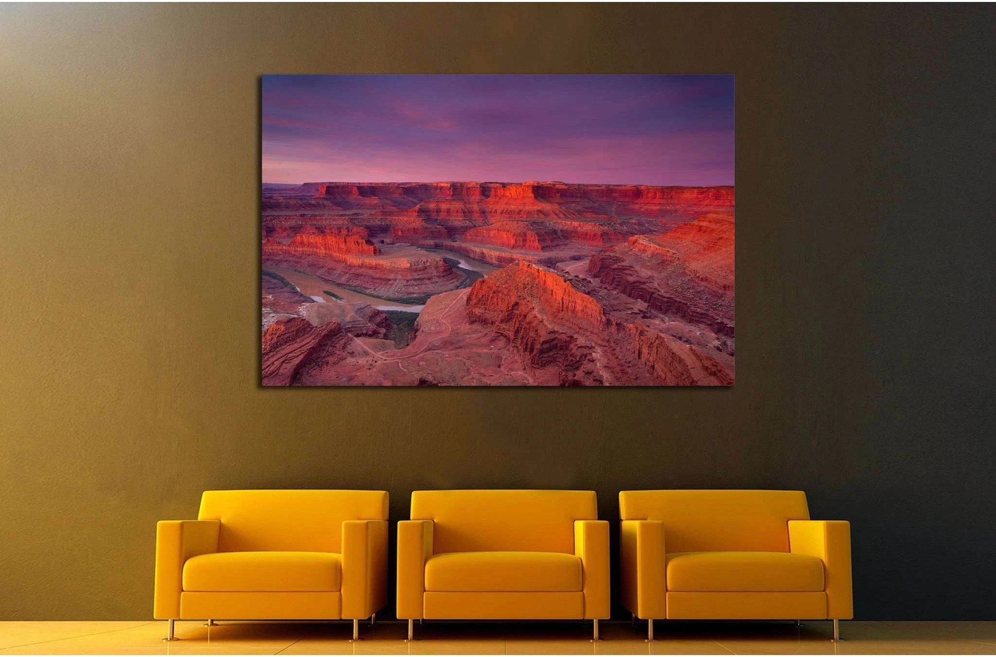 Beautiful Dead Horse Point vista during a dramatic sunrise №1972 Ready to Hang Canvas Print - Zellart Canvas Prints ALL_Products, s-1972