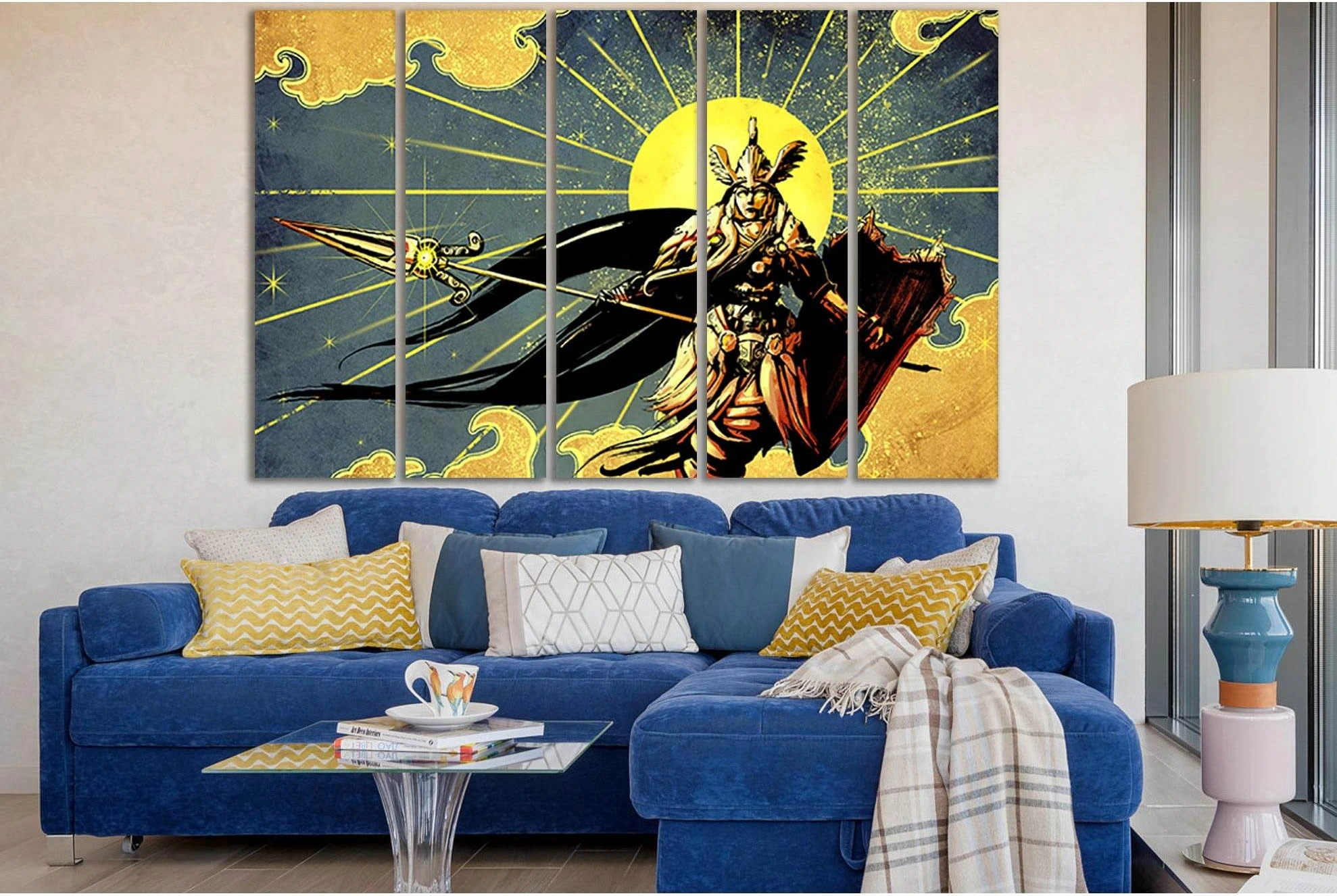 Beautiful Female Warrior №SL1229 Ready to Hang Canvas Print - Zellart Canvas Prints 0new, ALL_Products, Fantasy And Sci Fi Wall Art