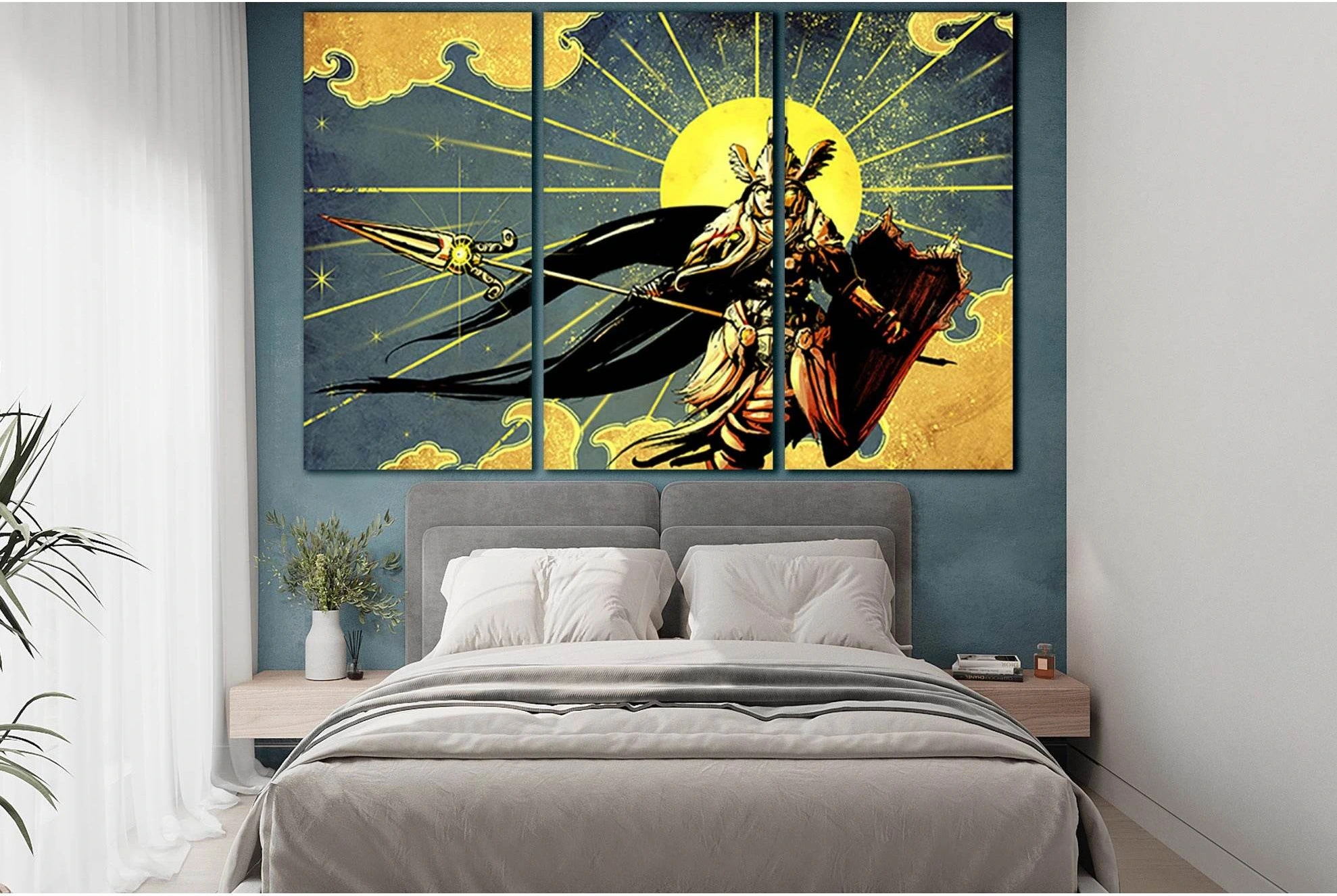 Beautiful Female Warrior №SL1229 Ready to Hang Canvas Print - Zellart Canvas Prints 0new, ALL_Products, Fantasy And Sci Fi Wall Art