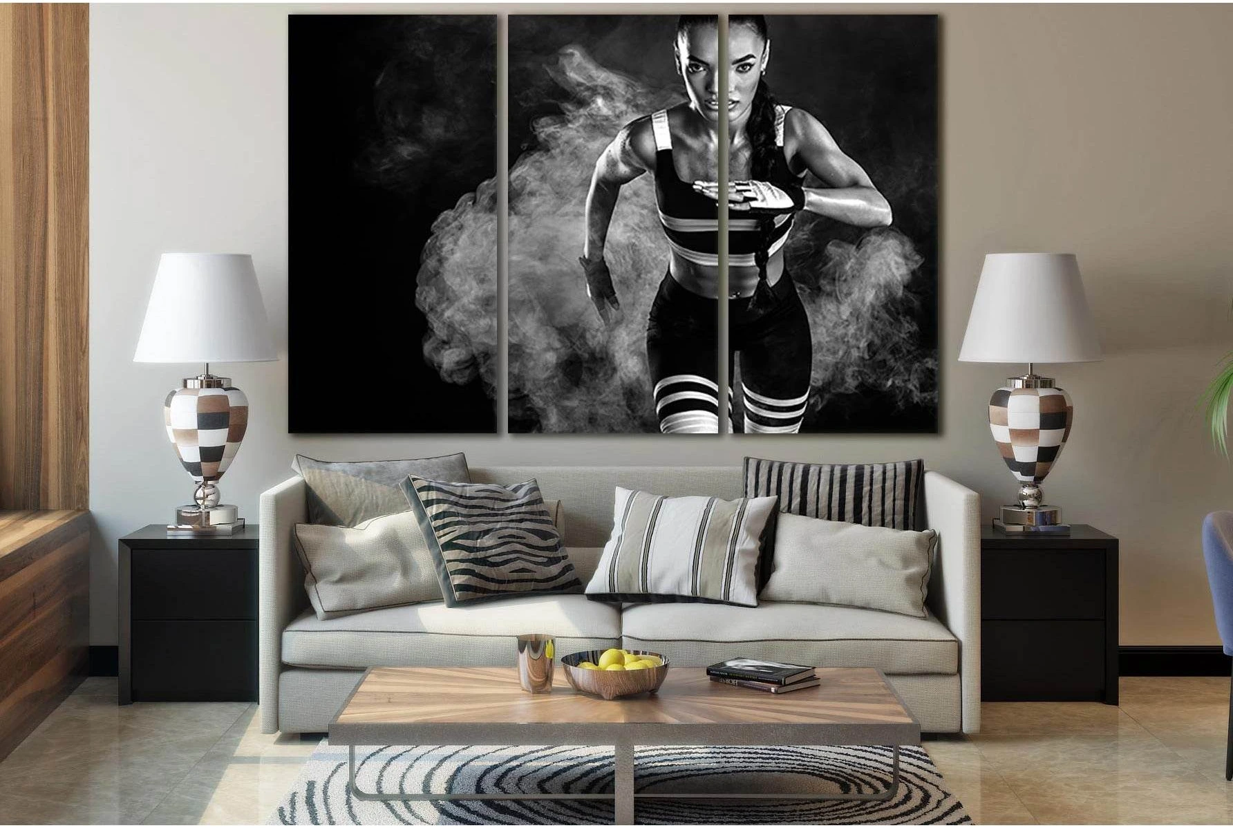 Beautiful Fitness Girl №SL940 Ready to Hang Canvas Print - Zellart Canvas Prints 0new, ALL_Products, Sports & Motivation