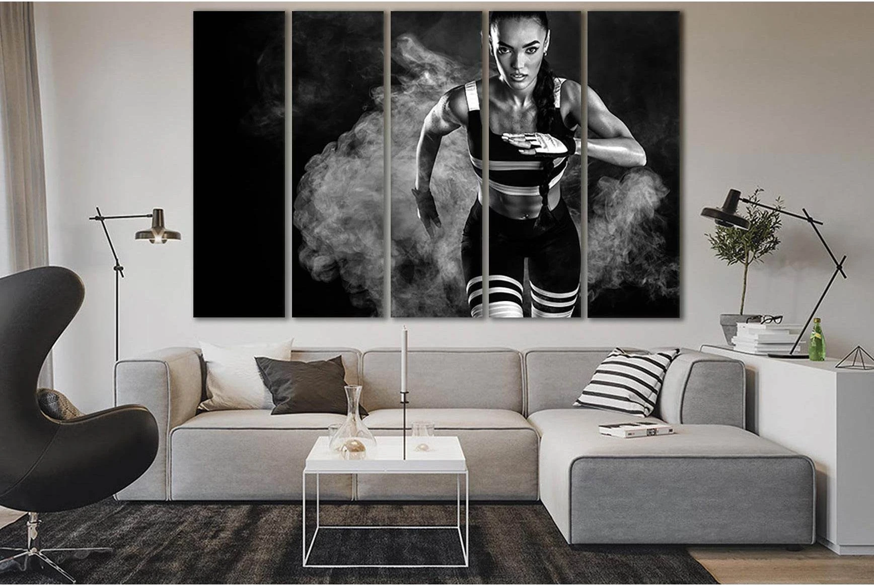 Beautiful Fitness Girl №SL940 Ready to Hang Canvas Print - Zellart Canvas Prints 0new, ALL_Products, Sports & Motivation