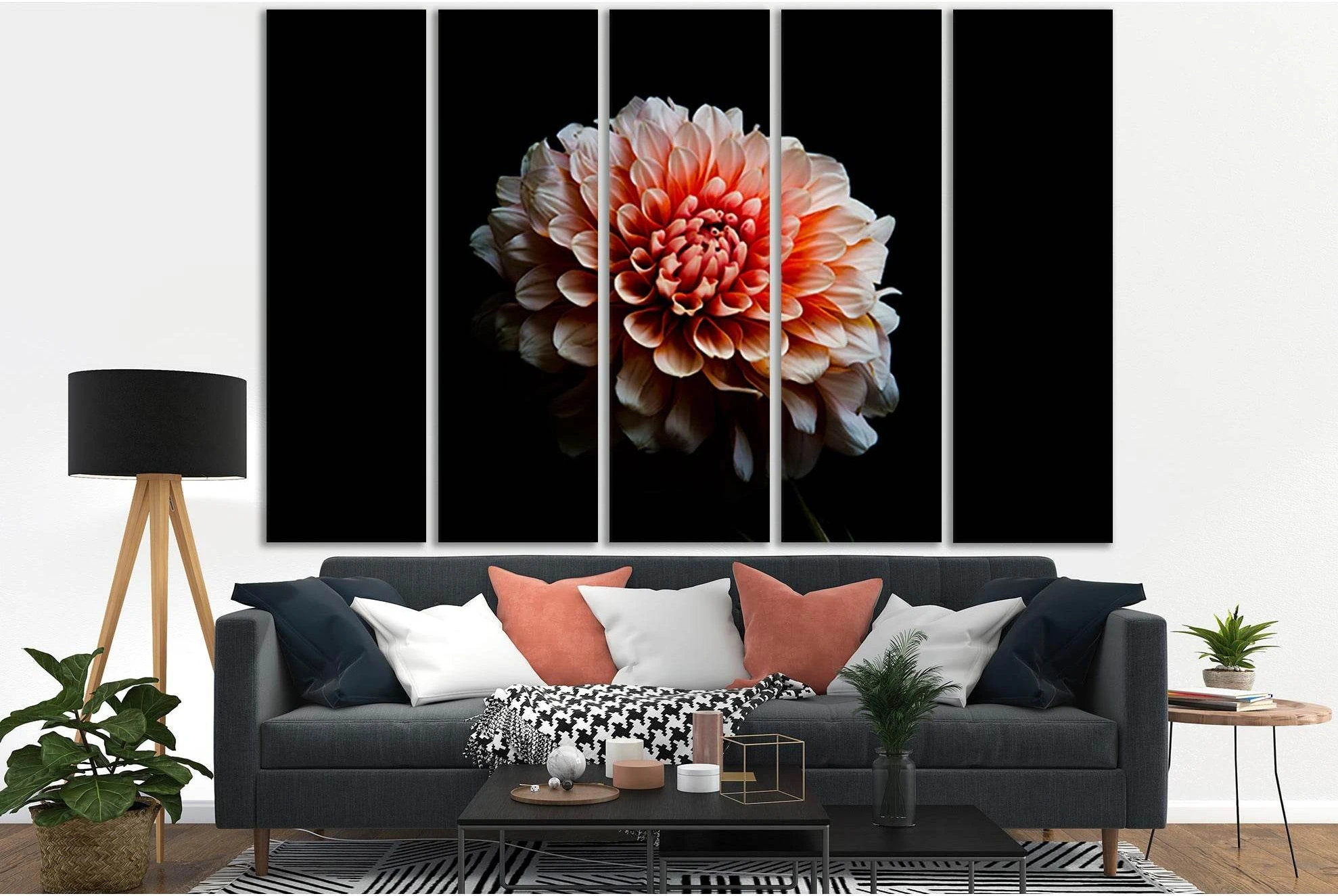 Beautiful Flower Petals Close Up №SL723 Ready to Hang Canvas Print - Zellart Canvas Prints 0new, ALL_Products, Floral & Botanical Wall Art