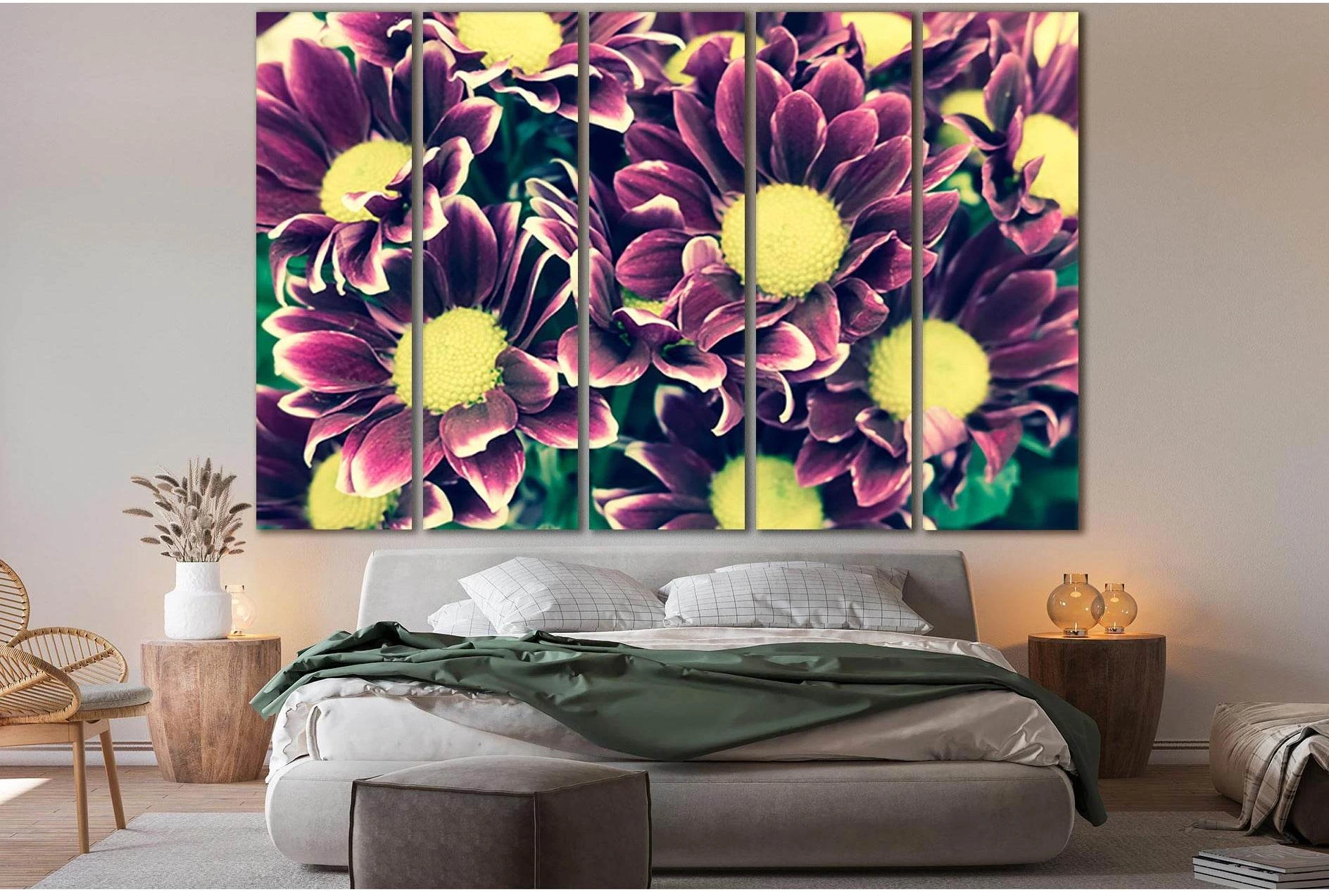 Beautiful Flowers №SL712 Ready to Hang Canvas Print - Zellart Canvas Prints 0new, ALL_Products, Floral & Botanical Wall Art