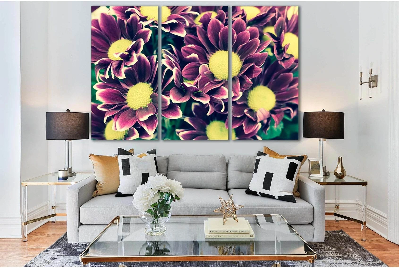 Beautiful Flowers №SL712 Ready to Hang Canvas Print - Zellart Canvas Prints 0new, ALL_Products, Floral & Botanical Wall Art
