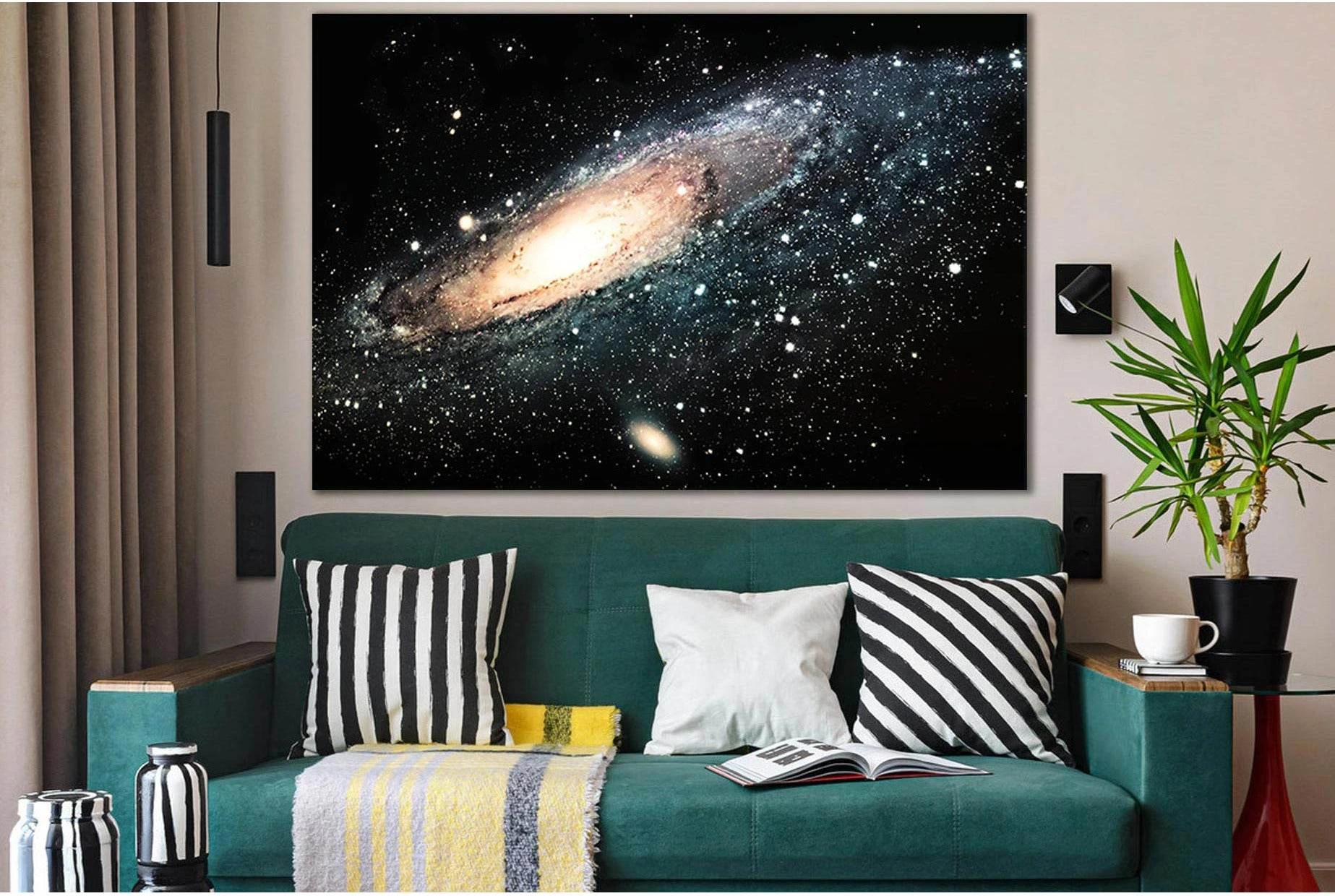 Beautiful Galaxy In Space №SL977 Ready to Hang Canvas Print - Zellart Canvas Prints 0new, ALL_Products, Astronomy & Space Canvas Wall Art