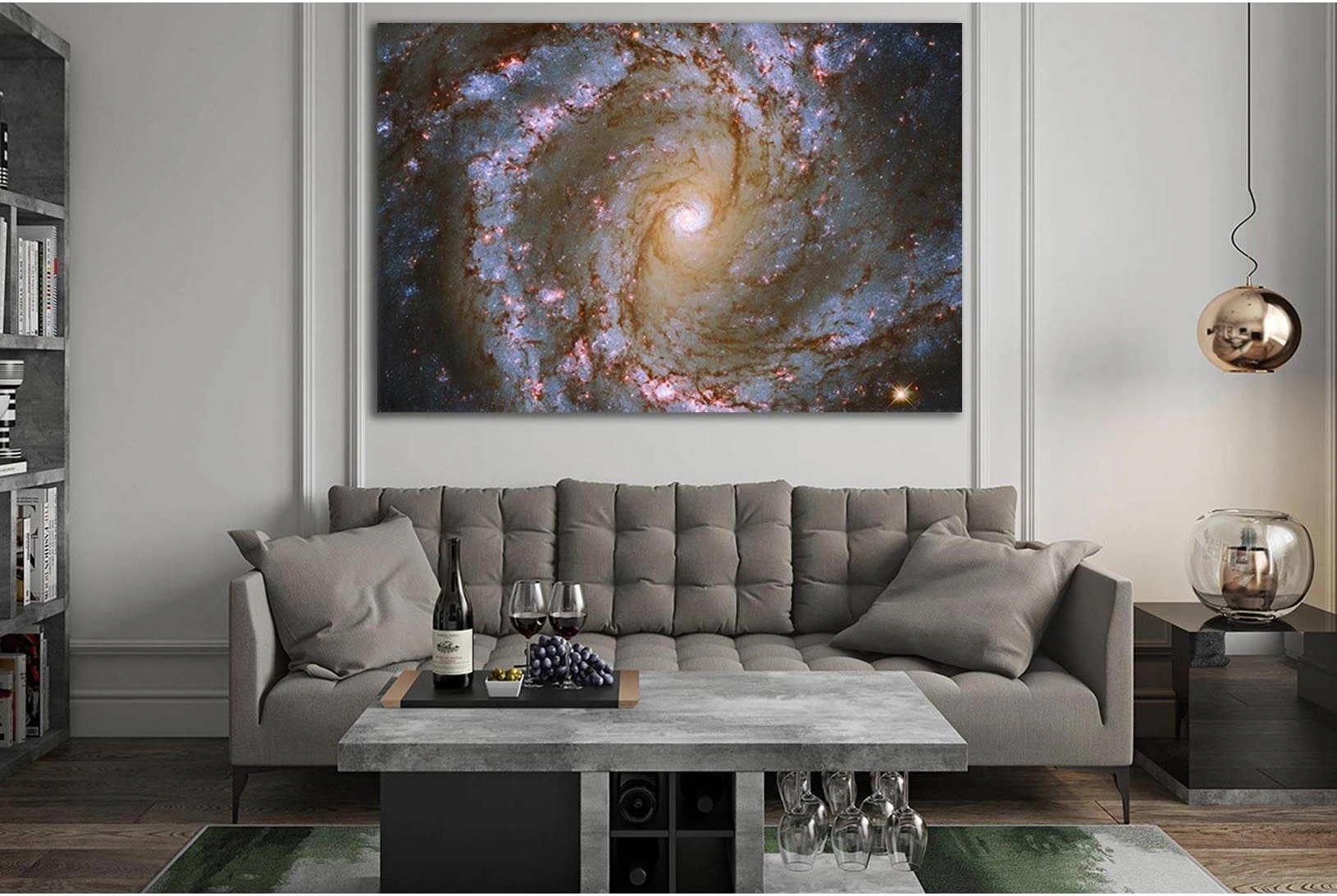 Beautiful Galaxy №SL381 Ready to Hang Canvas Print - Zellart Canvas Prints 0new, ALL_Products, Astronomy & Space Canvas Wall Art