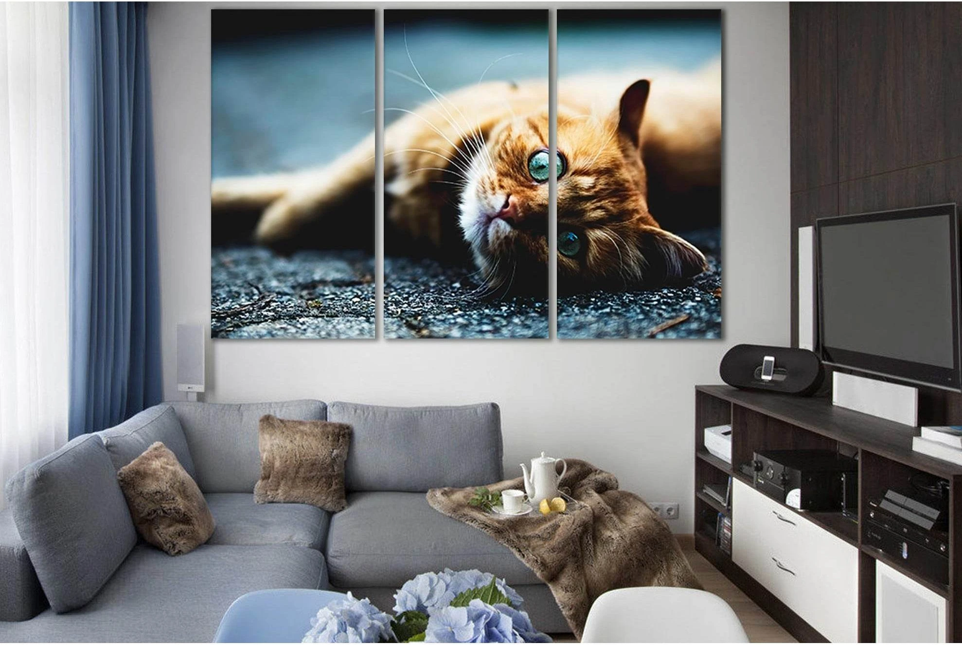 Beautiful Ginger Cat №SL1026 Ready to Hang Canvas Print - Zellart Canvas Prints 0new, ALL_Products, Animals & Wildlife
