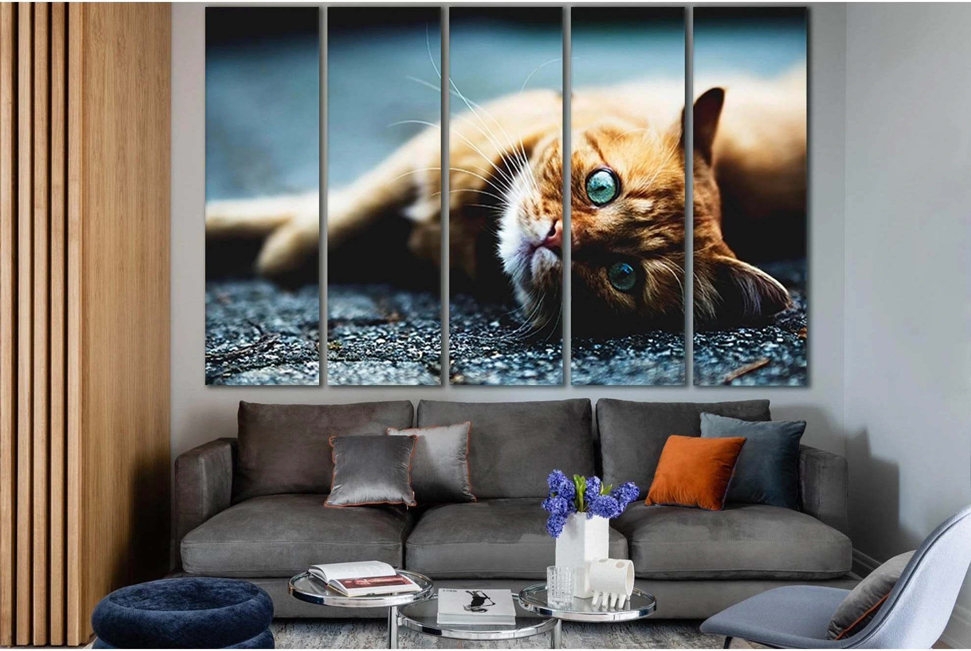 Beautiful Ginger Cat №SL1026 Ready to Hang Canvas Print - Zellart Canvas Prints 0new, ALL_Products, Animals & Wildlife