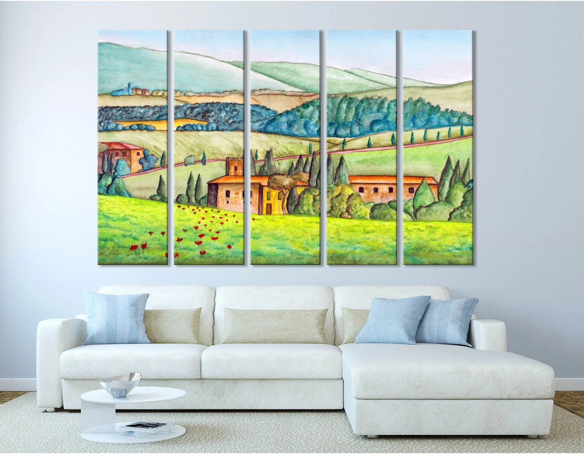 Beautiful Italian Country Landscape №04223 Ready to Hang Canvas Print - Zellart Canvas Prints ALL_Products