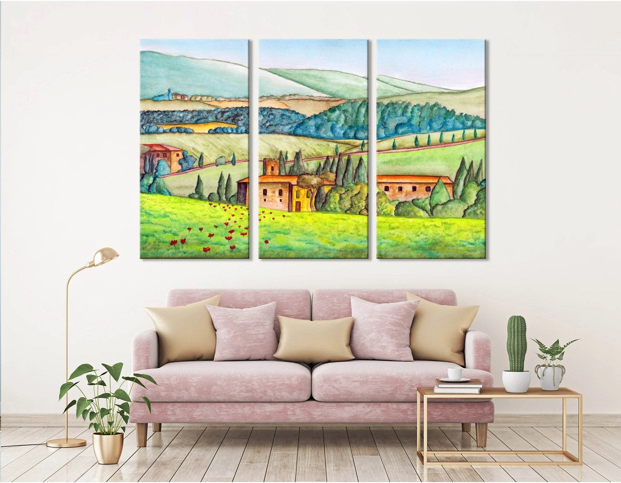 Beautiful Italian Country Landscape №04223 Ready to Hang Canvas Print - Zellart Canvas Prints ALL_Products