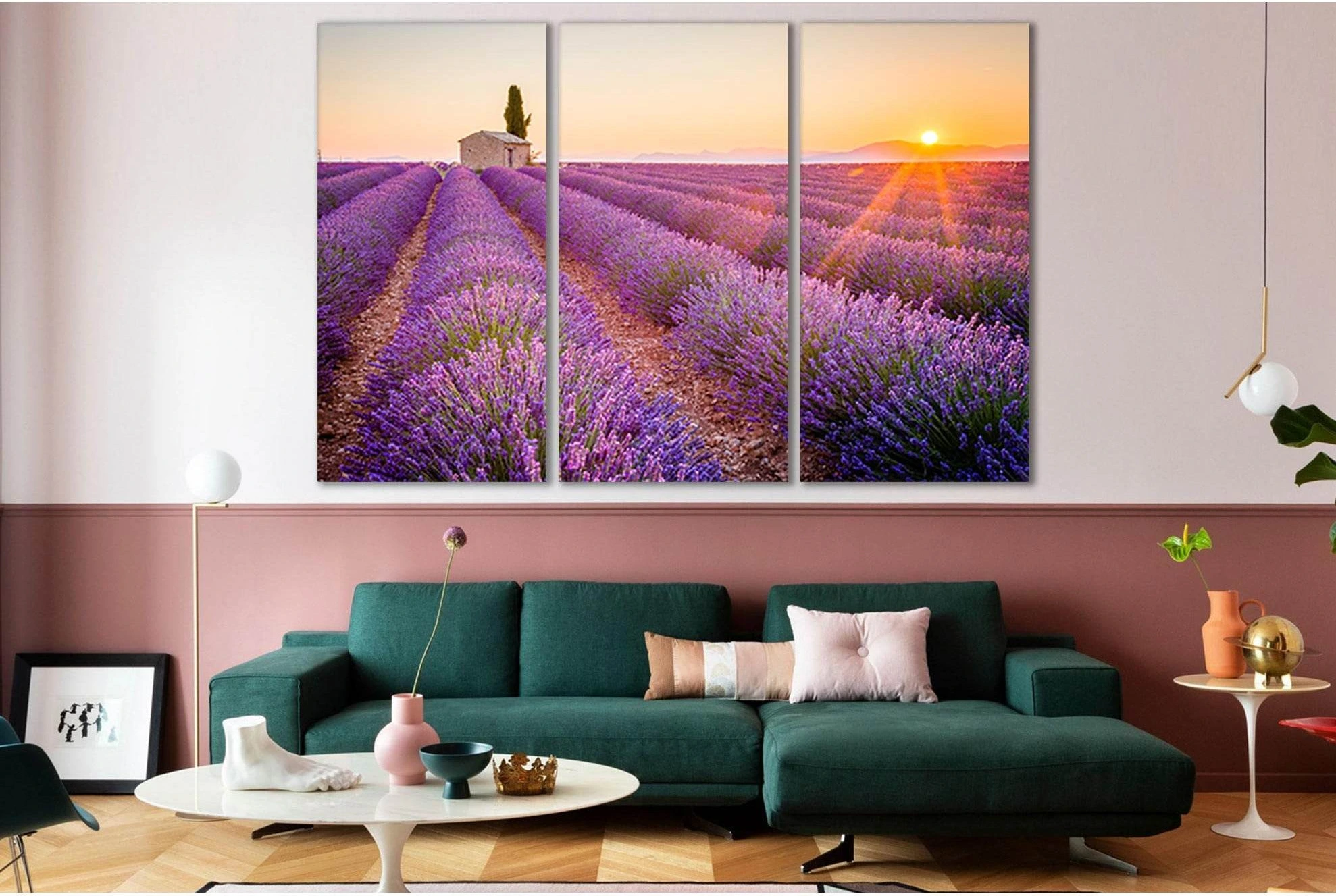 Beautiful Lavender Field №SL218 Ready to Hang Canvas Print - Zellart Canvas Prints 0new, ALL_Products, SUNRISE & SUNSET WALL ART