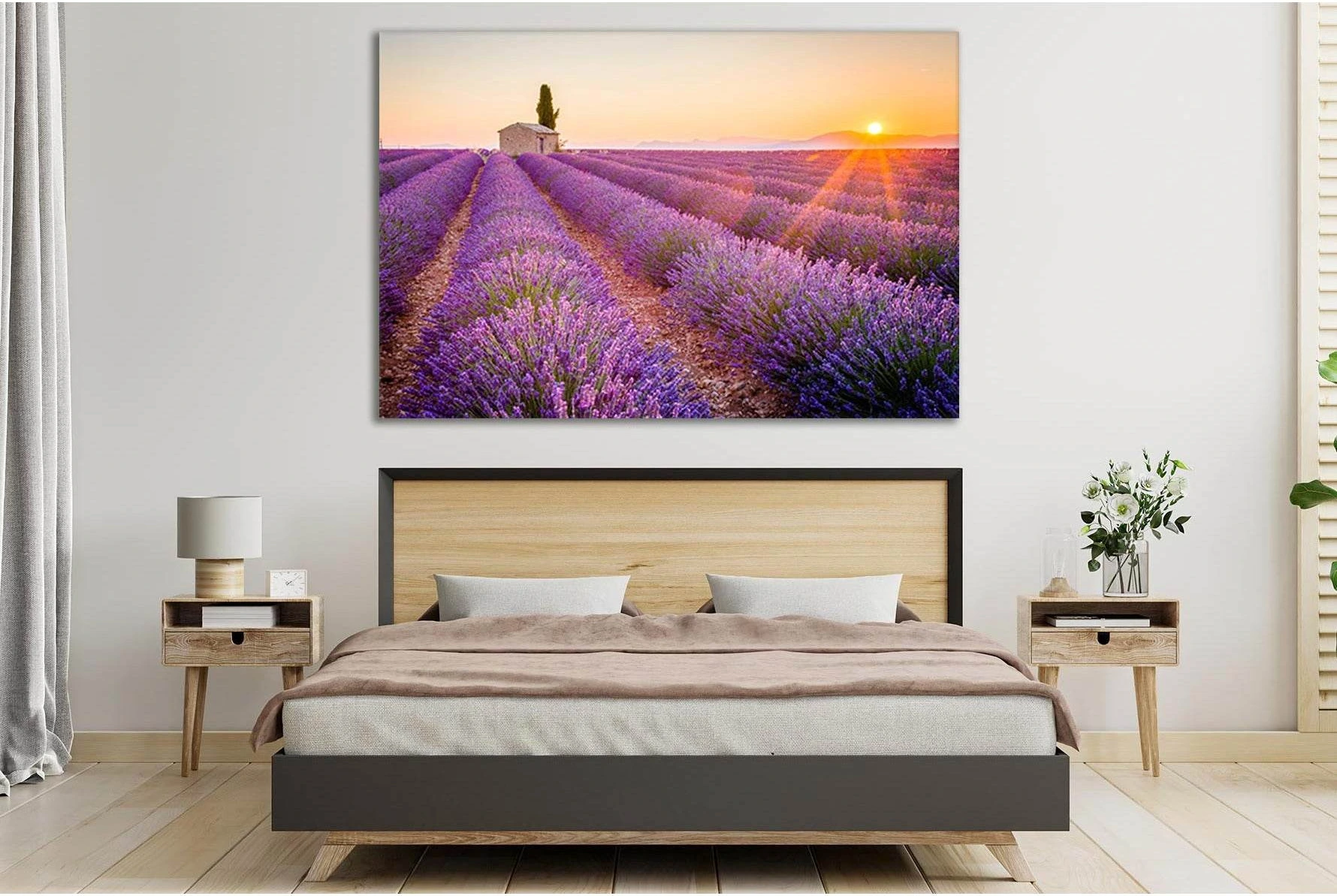 Beautiful Lavender Field №SL218 Ready to Hang Canvas Print - Zellart Canvas Prints 0new, ALL_Products, SUNRISE & SUNSET WALL ART