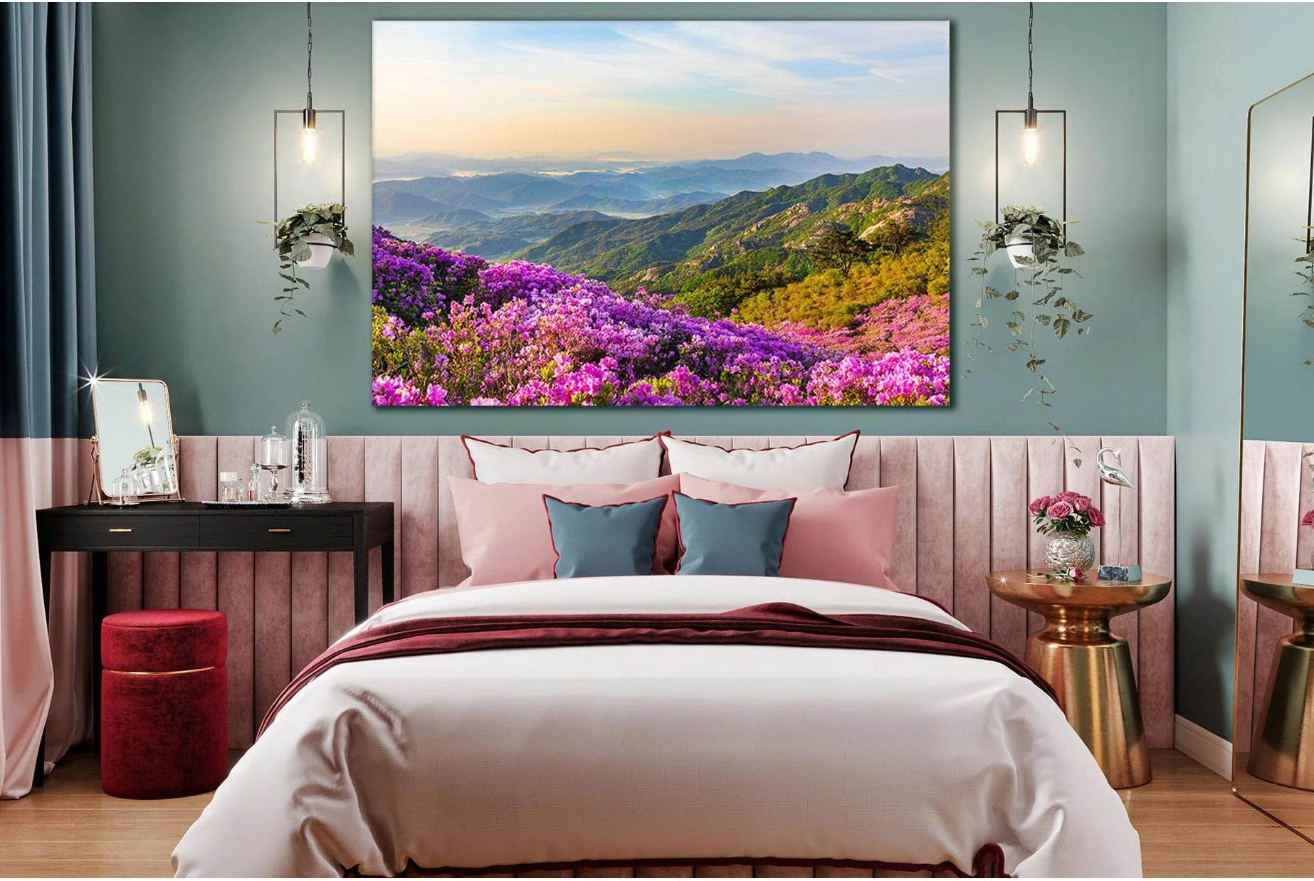 Beautiful Mountain Flowers №SL678 Ready to Hang Canvas Print - Zellart Canvas Prints 0new, ALL_Products, Floral & Botanical Wall Art