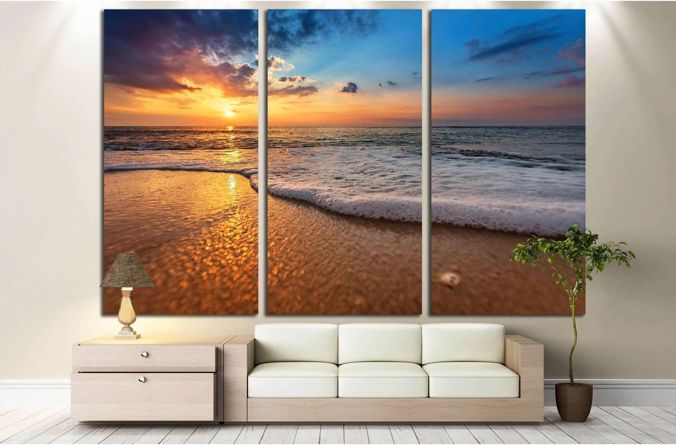 Beautiful natural seascape №3185 Ready to Hang Canvas Print - Zellart Canvas Prints ALL_Products, s-3185