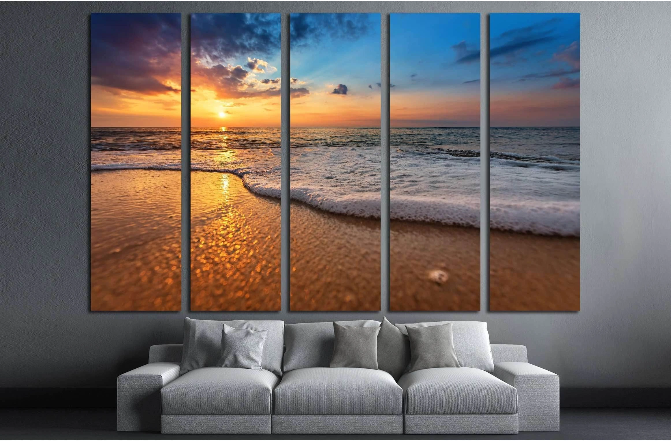 Beautiful natural seascape №3185 Ready to Hang Canvas Print - Zellart Canvas Prints ALL_Products, s-3185