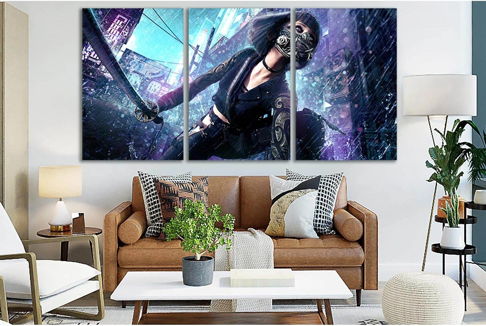 Beautiful Ninja Girl №SL1233 Ready to Hang Canvas Print - Zellart Canvas Prints 0new, ALL_Products, Fantasy And Sci Fi Wall Art