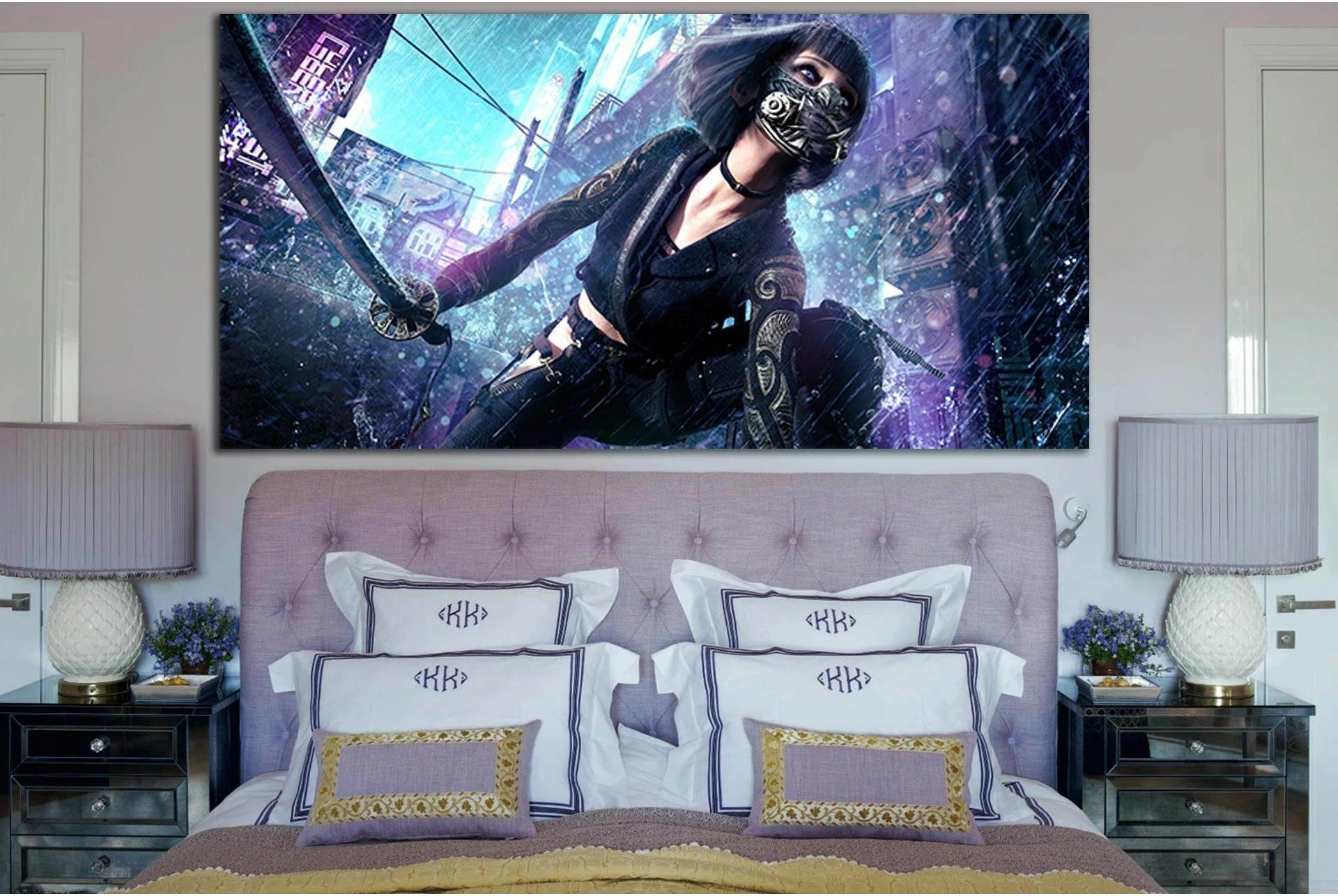 Beautiful Ninja Girl №SL1233 Ready to Hang Canvas Print - Zellart Canvas Prints 0new, ALL_Products, Fantasy And Sci Fi Wall Art