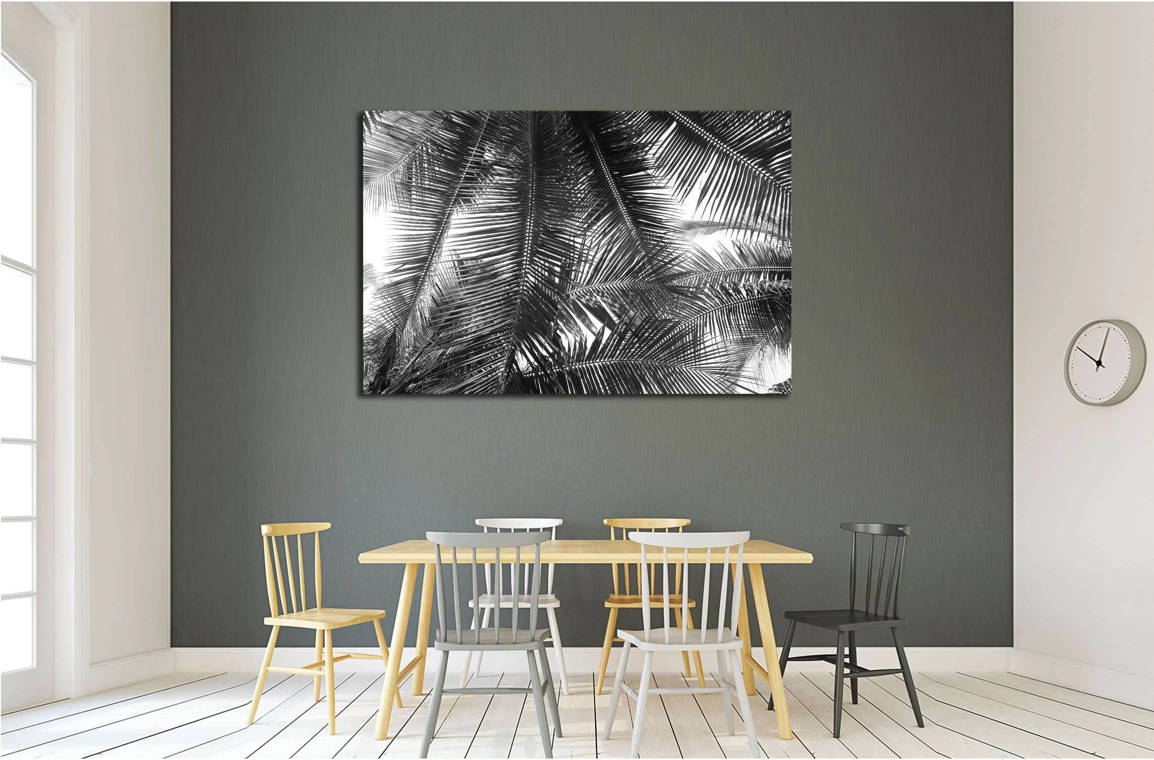 beautiful palms leaf on white background №2832 Ready to Hang Canvas Print - Zellart Canvas Prints ALL_Products, s-2832