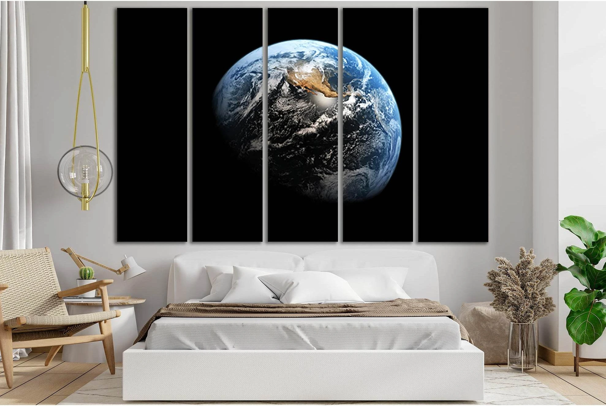 Beautiful Planet Earth №SL412 Ready to Hang Canvas Print - Zellart Canvas Prints 0new, ALL_Products, Astronomy & Space Canvas Wall Art