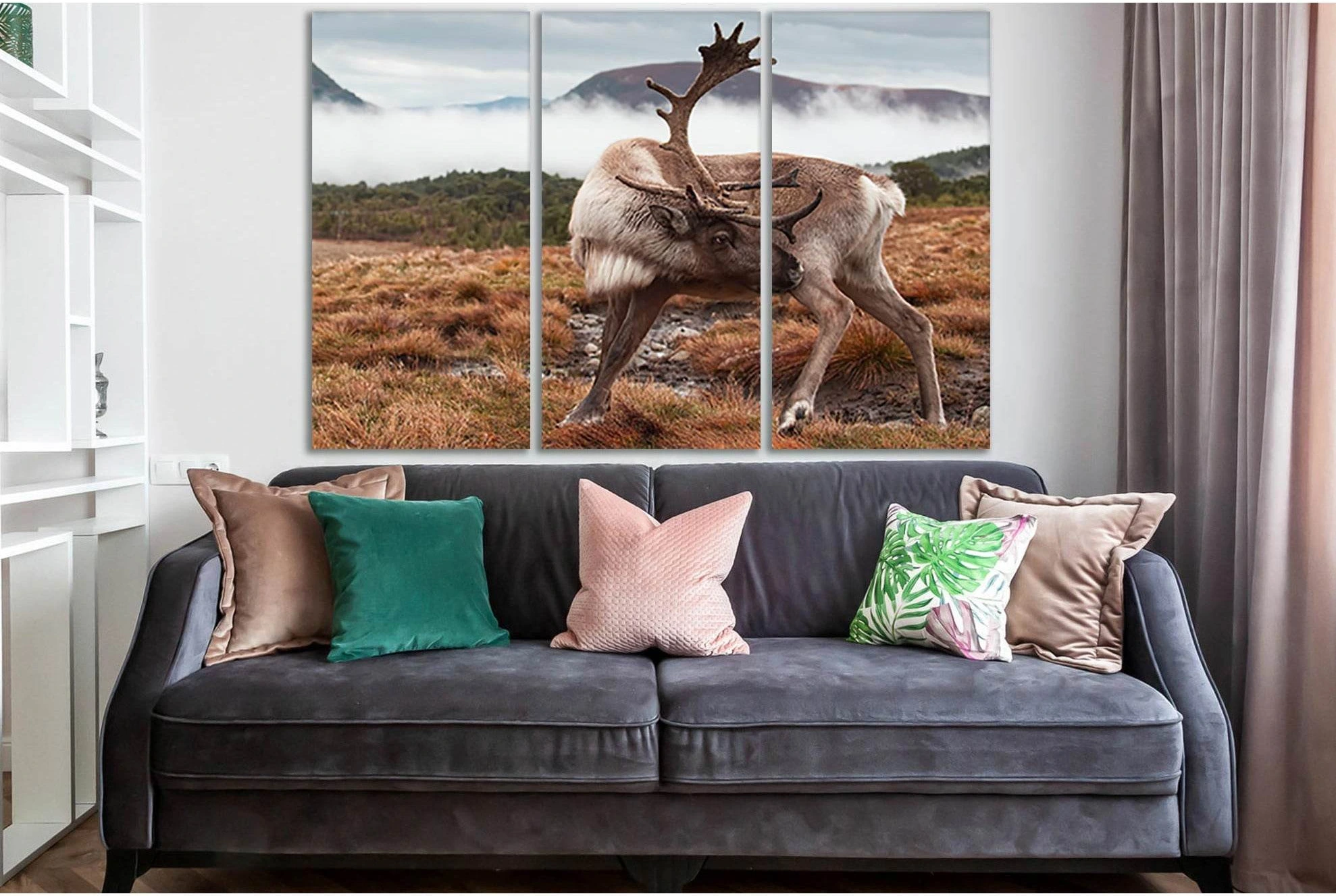 Beautiful Reindeer №SL1031 Ready to Hang Canvas Print - Zellart Canvas Prints 0new, ALL_Products, Animals & Wildlife