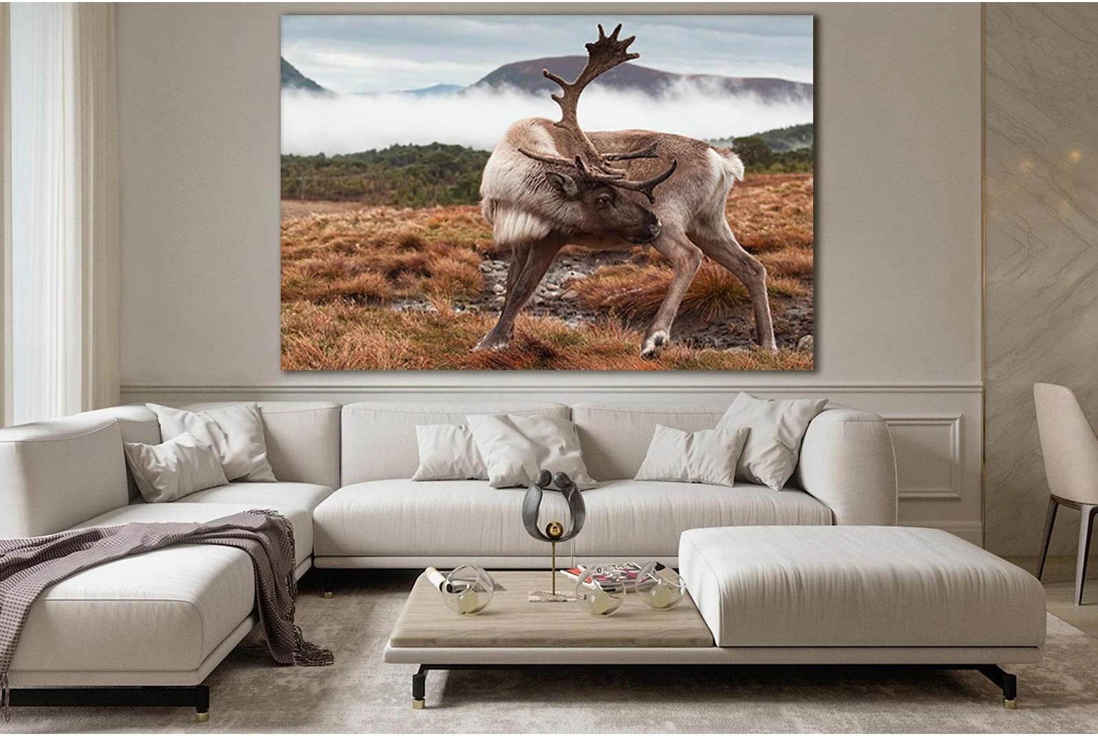 Beautiful Reindeer №SL1031 Ready to Hang Canvas Print - Zellart Canvas Prints 0new, ALL_Products, Animals & Wildlife