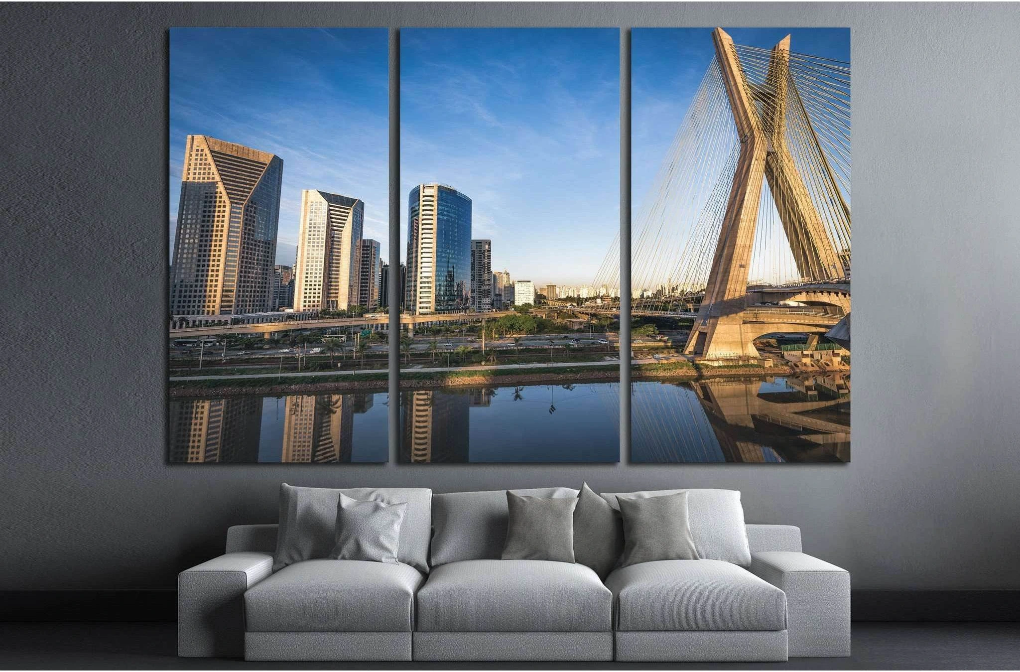 Beautiful Sao Paulo Landmark, Brazil №1247 Ready to Hang Canvas Print - Zellart Canvas Prints ALL_Products, s-1247