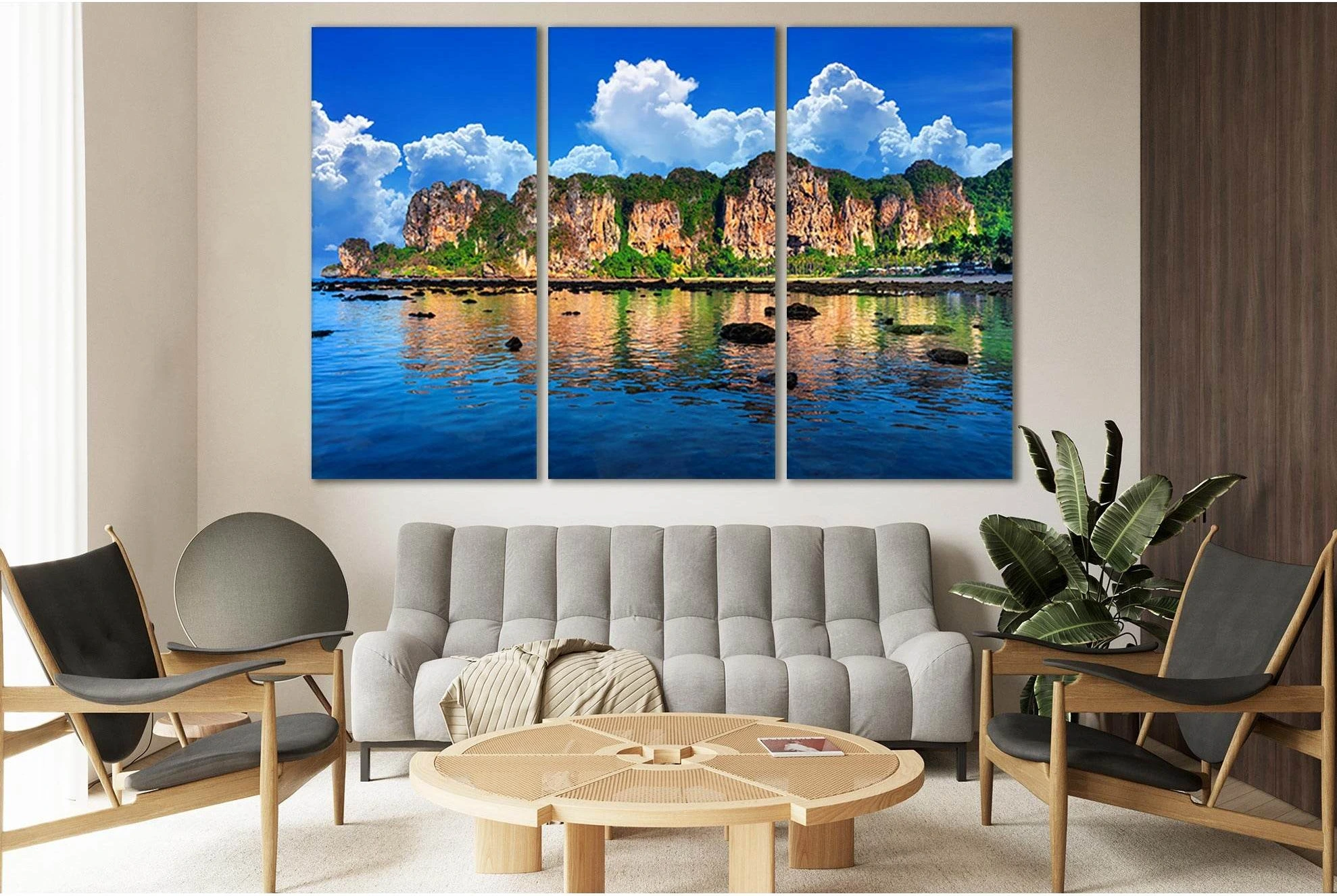 Beautiful Scenic Beach Thailand №SL158 Ready to Hang Canvas Print - Zellart Canvas Prints 0new, ALL_Products, Beach Ocean & Waves