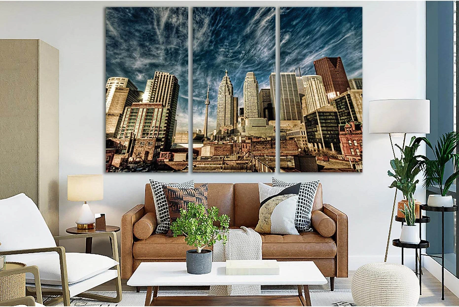 Beautiful Sky Over Ontario Canada №SL1464 Ready to Hang Canvas Print - Zellart Canvas Prints 0new, ALL_Products, CITYSCAPES & SKYLINES
