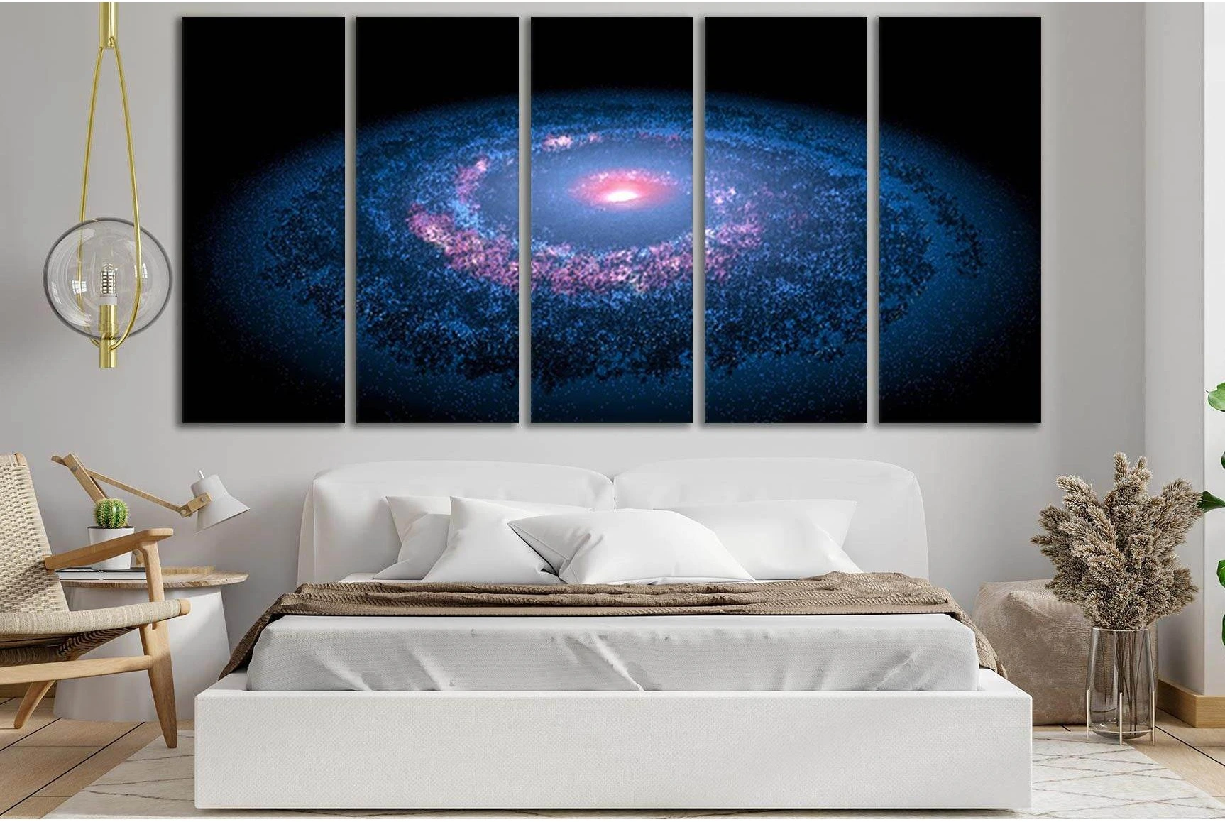 Beautiful Spiral Galaxy №SL437 Ready to Hang Canvas Print - Zellart Canvas Prints 0new, ALL_Products, Astronomy & Space Canvas Wall Art