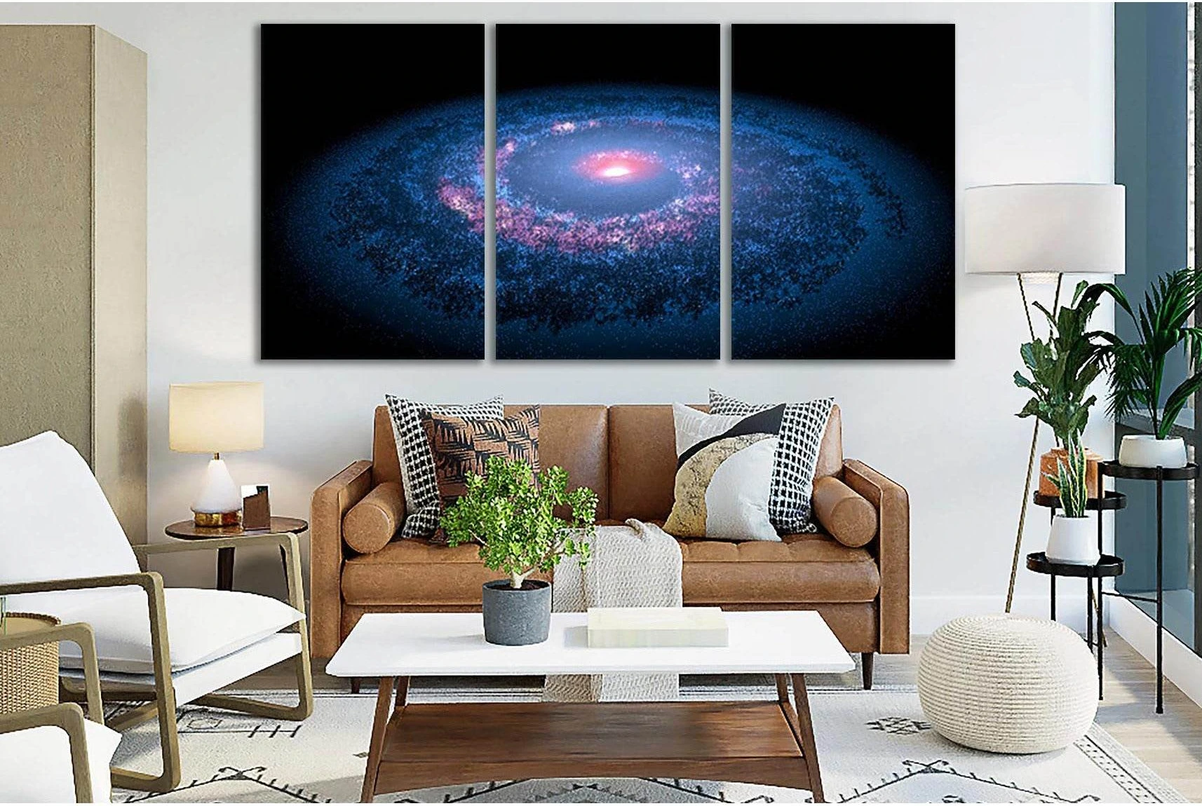 Beautiful Spiral Galaxy №SL437 Ready to Hang Canvas Print - Zellart Canvas Prints 0new, ALL_Products, Astronomy & Space Canvas Wall Art