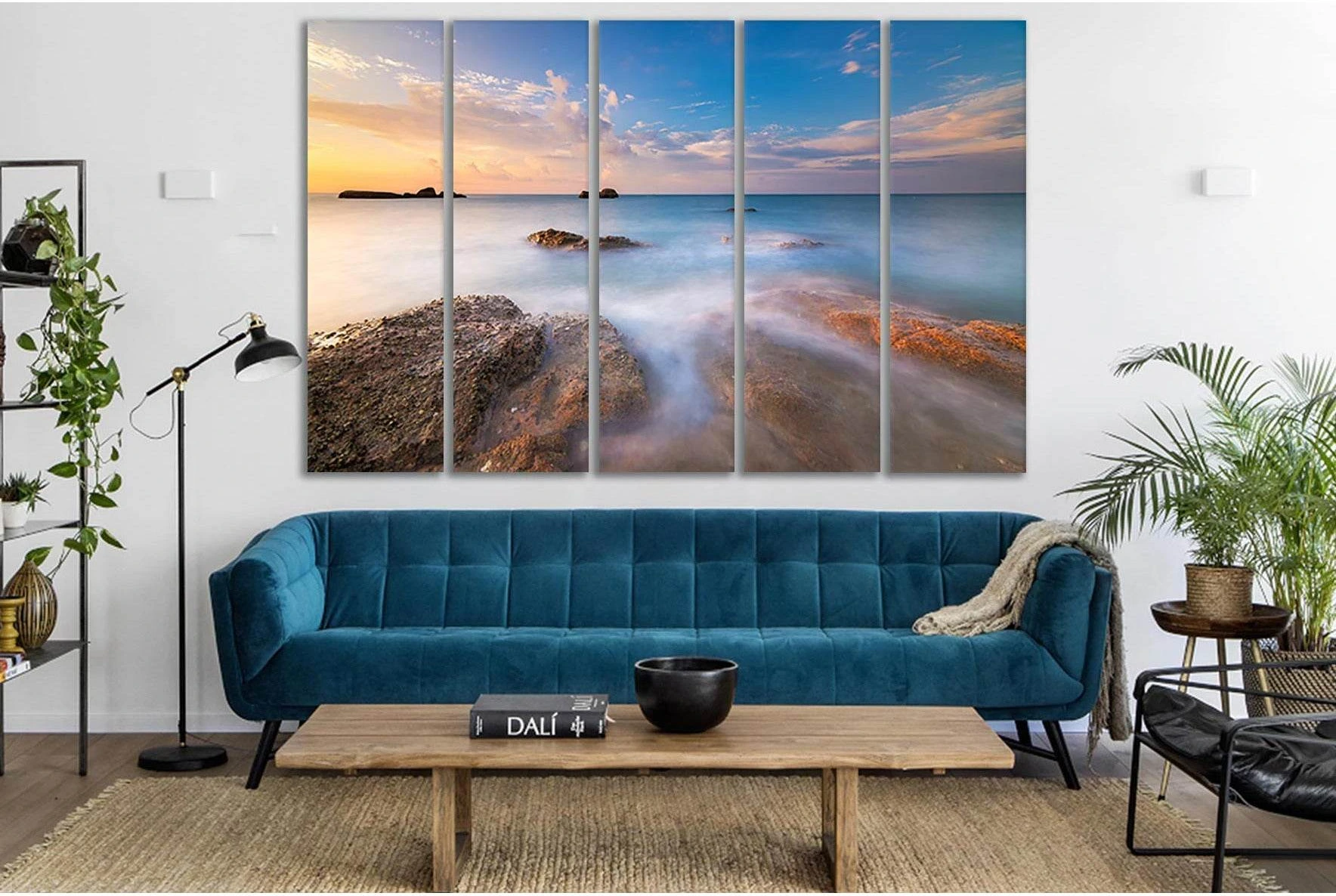 Beautiful Tender Sea Sunset №SL195 Ready to Hang Canvas Print - Zellart Canvas Prints 0new, ALL_Products, Beach Ocean & Waves