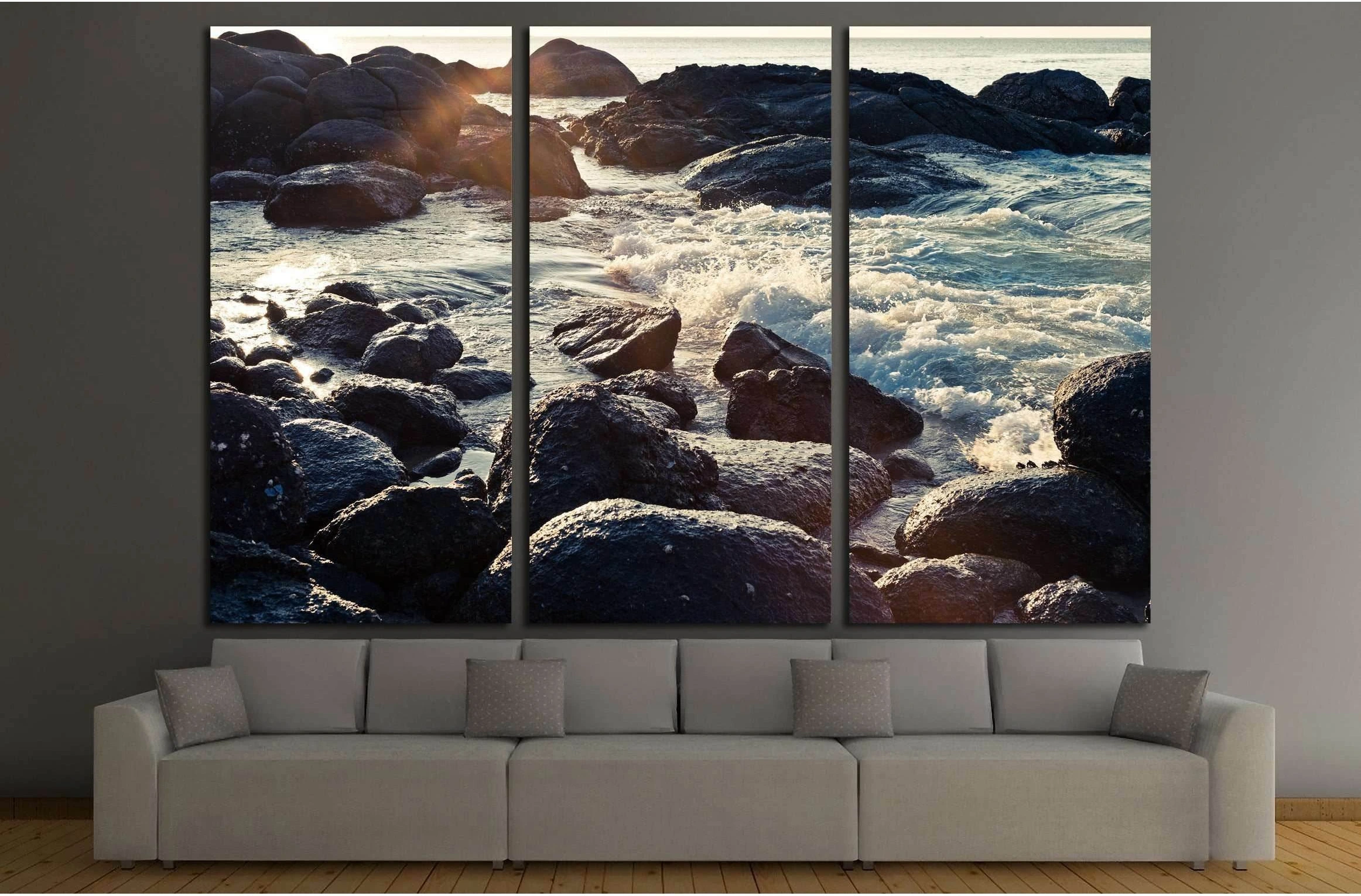 Beautiful tropical beach. Thailand №3143 Ready to Hang Canvas Print - Zellart Canvas Prints ALL_Products, s-3143