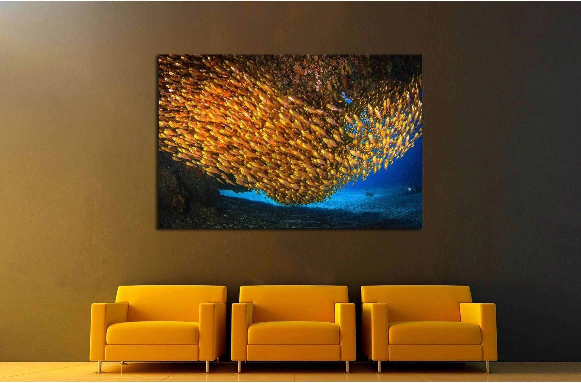 Beautiful underwater world, with corals and sponges. Nusa Penida, Indonesia №2380 Ready to Hang Canvas Print - Zellart Canvas Prints ALL_Products, s-2380