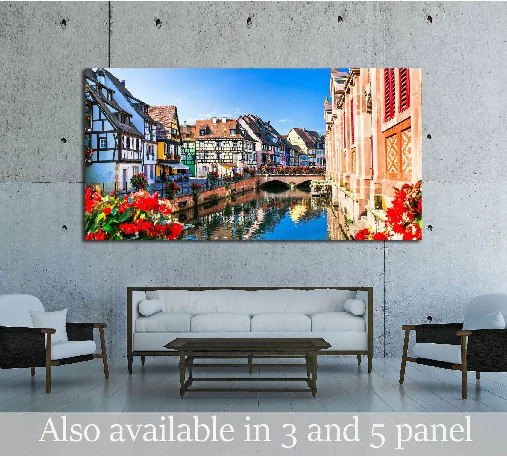 Beautiful view of colorful romantic city Colmar, France, Alsace №3052 Ready to Hang Canvas Print - Zellart Canvas Prints ALL_Products, s-3052