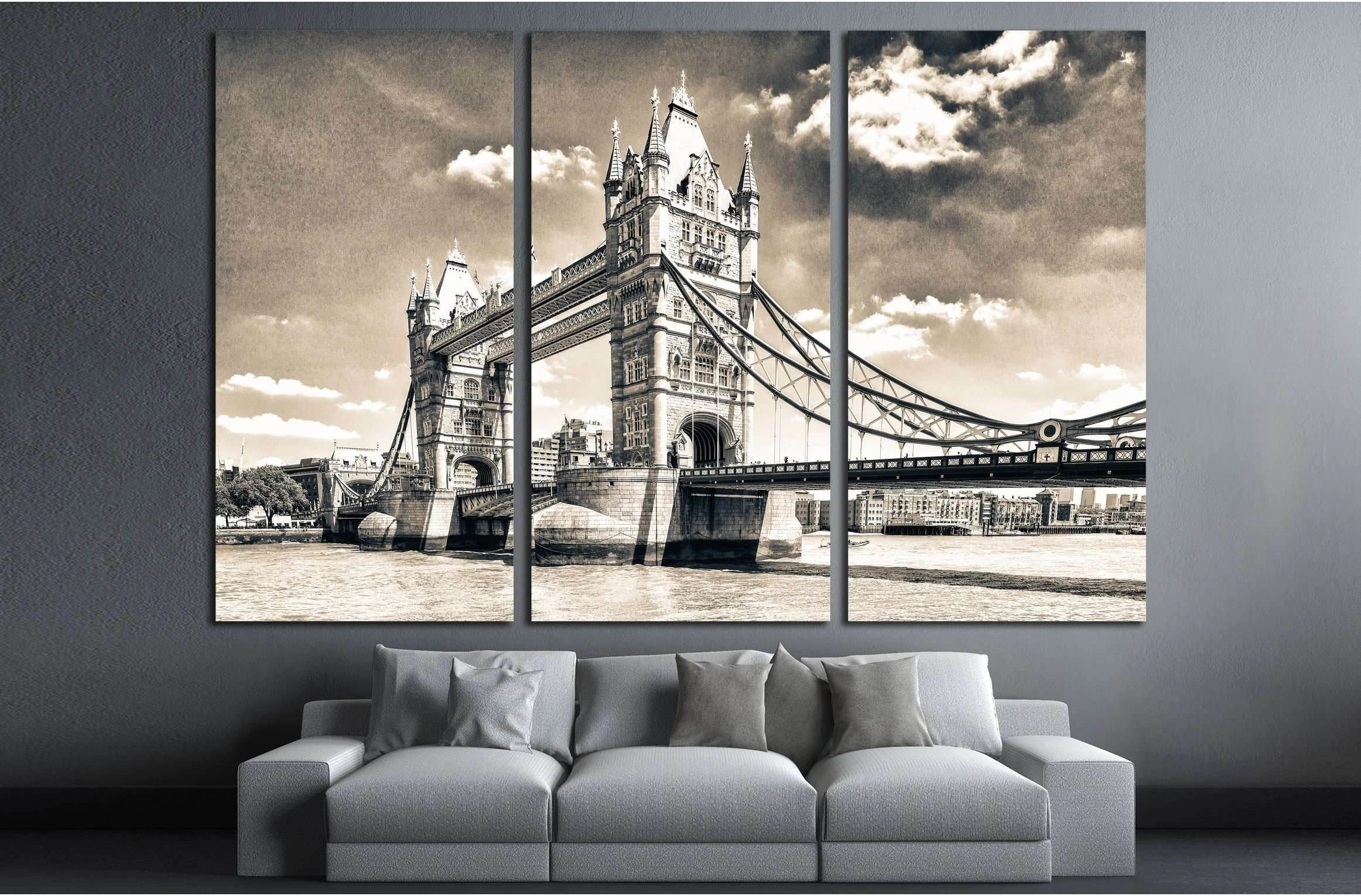 Beautiful view of Tower Bridge, London №3011 Ready to Hang Canvas Print - Zellart Canvas Prints ALL_Products, s-3011