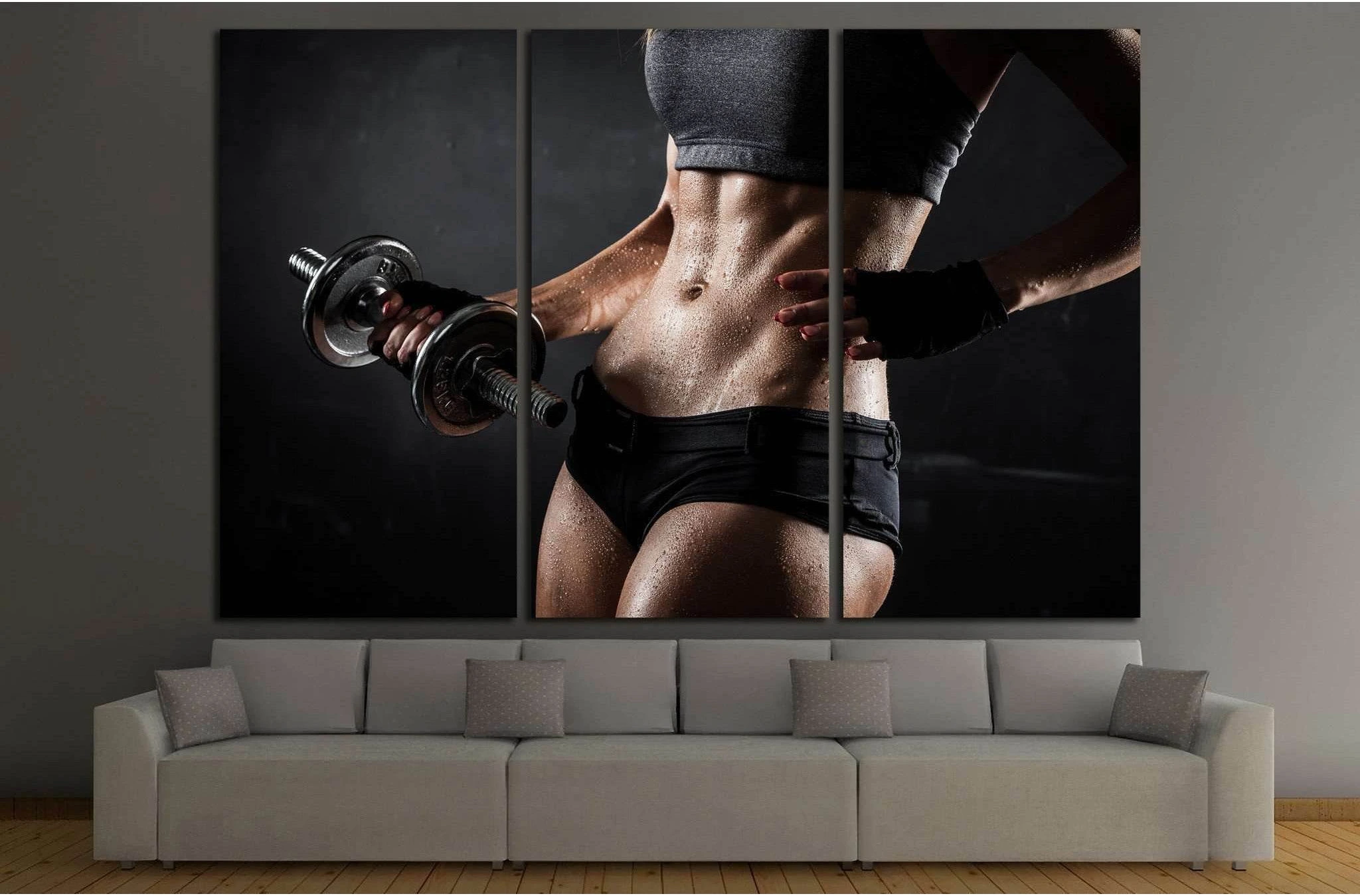 Beautiful Woman, Fitness №1461 Ready to Hang Canvas Print - Zellart Canvas Prints ALL_Products, s-1461