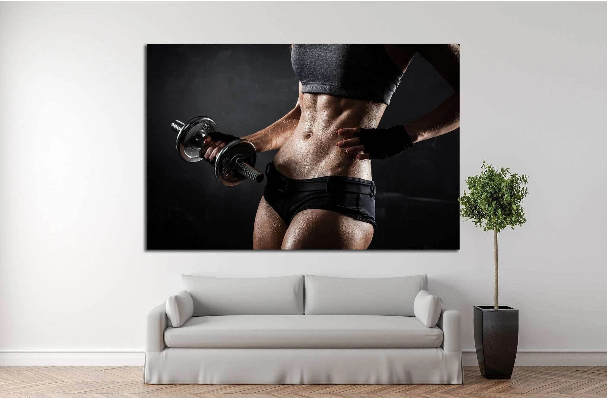 Beautiful Woman, Fitness №1461 Ready to Hang Canvas Print - Zellart Canvas Prints ALL_Products, s-1461