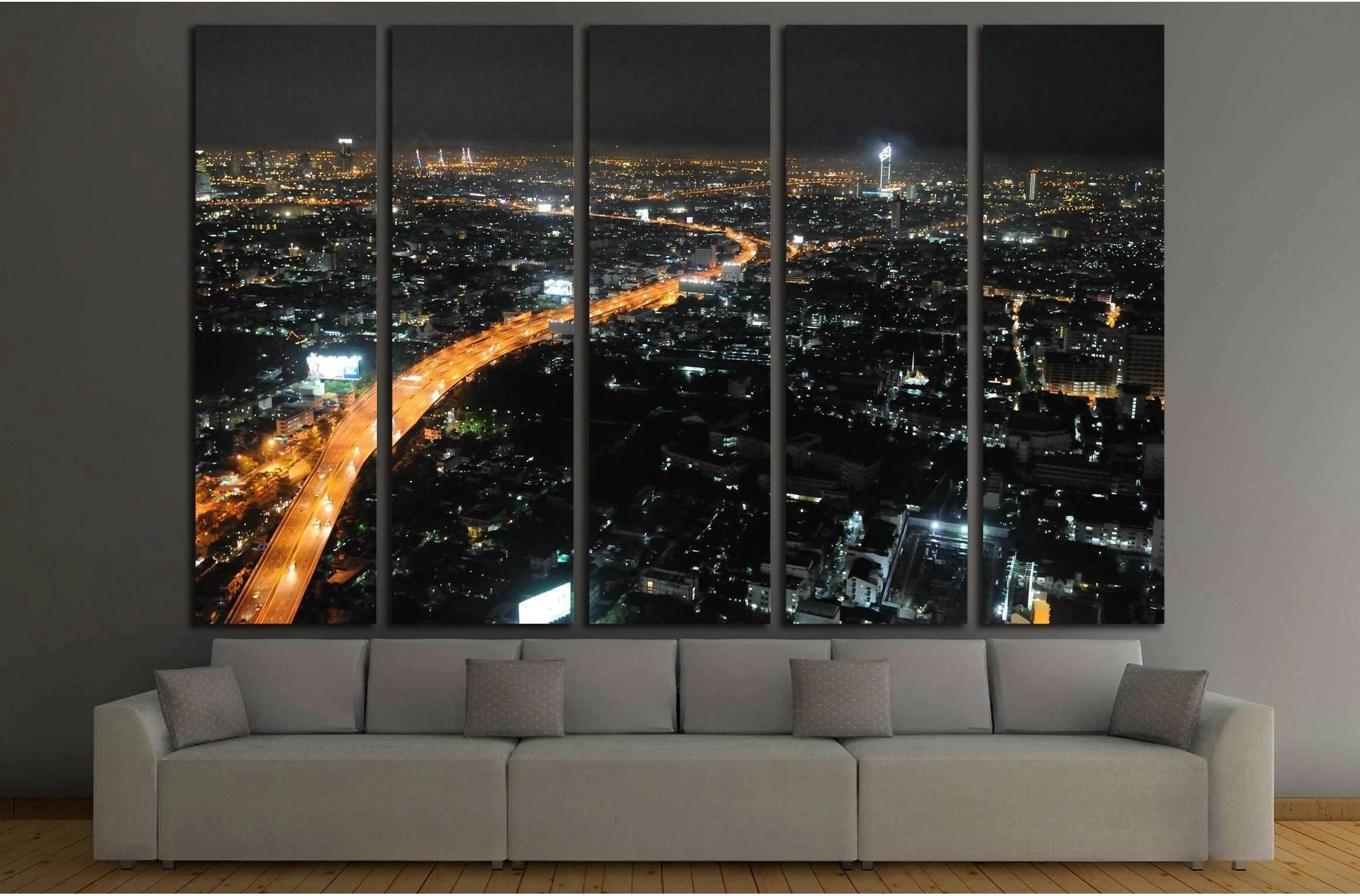 beautifully city №2407 Ready to Hang Canvas Print - Zellart Canvas Prints ALL_Products, s-2407