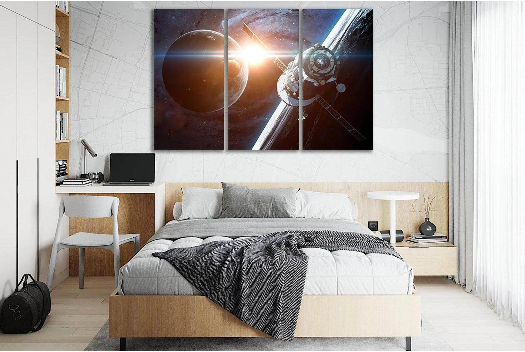Beauty Of Space Exploration №SL408 Ready to Hang Canvas Print - Zellart Canvas Prints 0new, ALL_Products, Astronomy & Space Canvas Wall Art