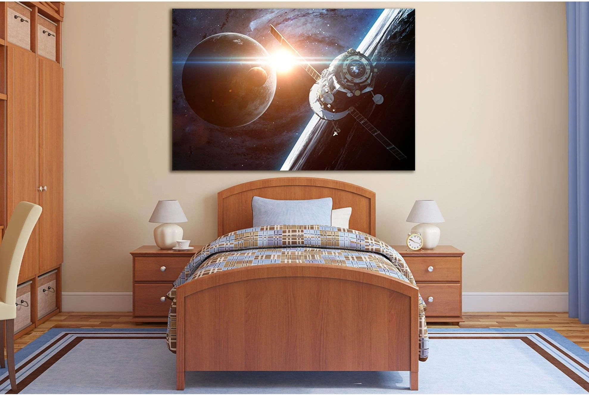 Beauty Of Space Exploration №SL408 Ready to Hang Canvas Print - Zellart Canvas Prints 0new, ALL_Products, Astronomy & Space Canvas Wall Art