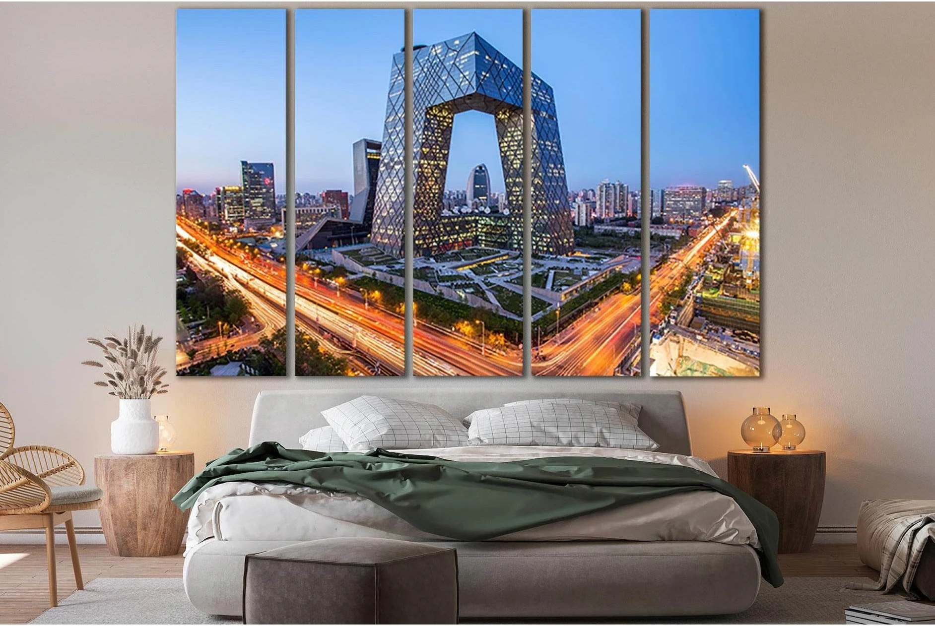 Beijing Modern Architecture Skyscraper №SL1418 Ready to Hang Canvas Print - Zellart Canvas Prints 0new, ALL_Products, Architecture