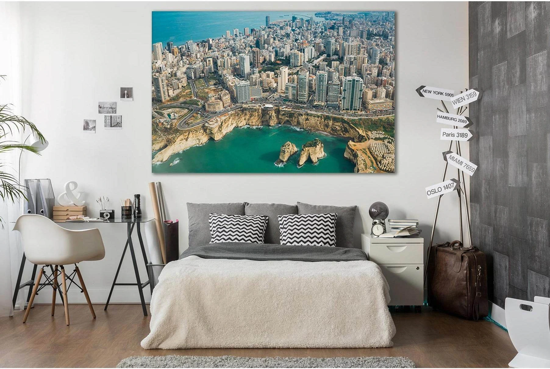 Beirut Beautiful Cityscape №SL338 Ready to Hang Canvas Print - Zellart Canvas Prints 0new, ALL_Products, Cityscapes & Skylines