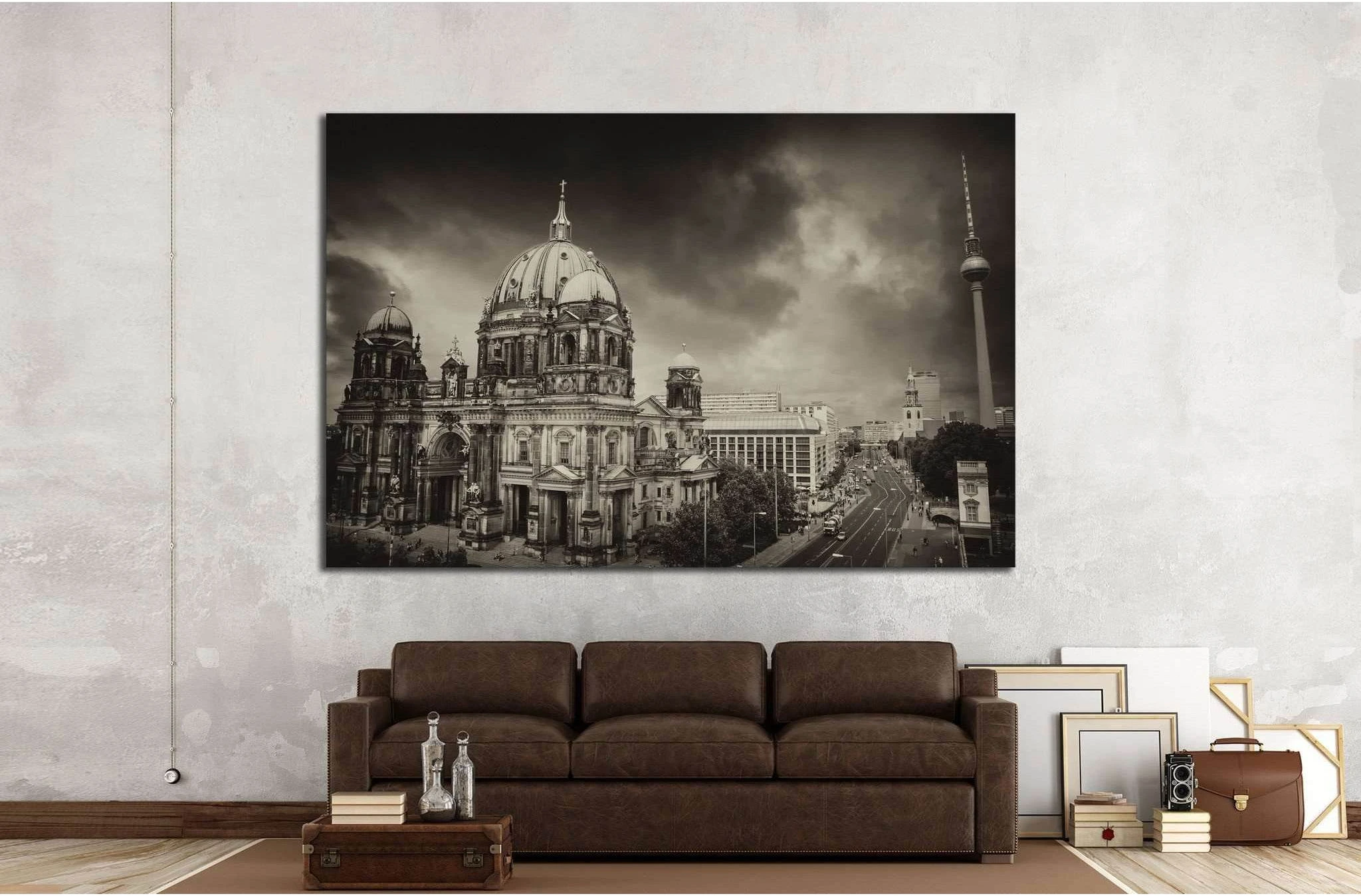 Berlin Cathedral and Alexander Platz, Germany №1164 Ready to Hang Canvas Print - Zellart Canvas Prints ALL_Products, s-1164