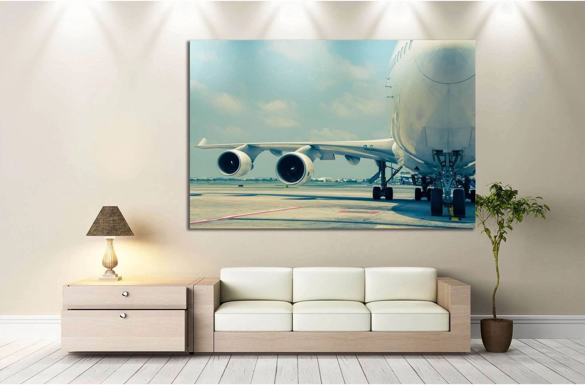 Big Airplane №141 Ready to Hang Canvas Print - Zellart Canvas Prints ALL_Products, wd-141