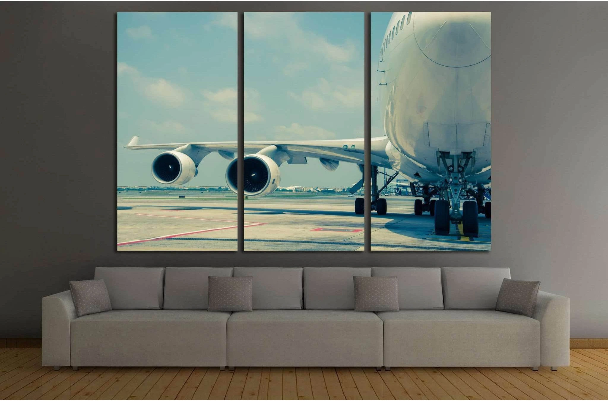 Big Airplane №141 Ready to Hang Canvas Print - Zellart Canvas Prints ALL_Products, wd-141
