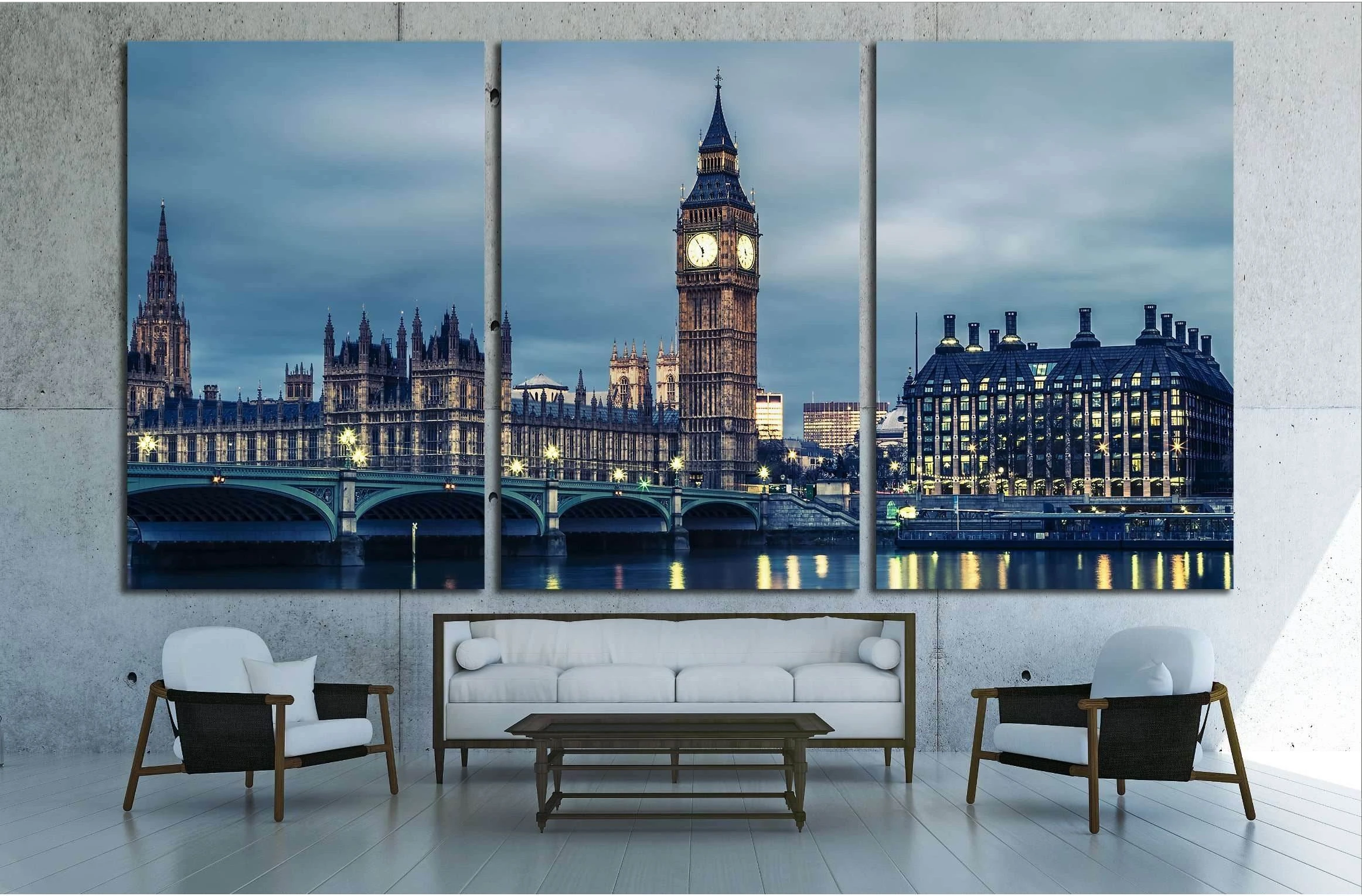 Big Ben and House of Parliament №2711 Ready to Hang Canvas Print - Zellart Canvas Prints ALL_Products, s-2711