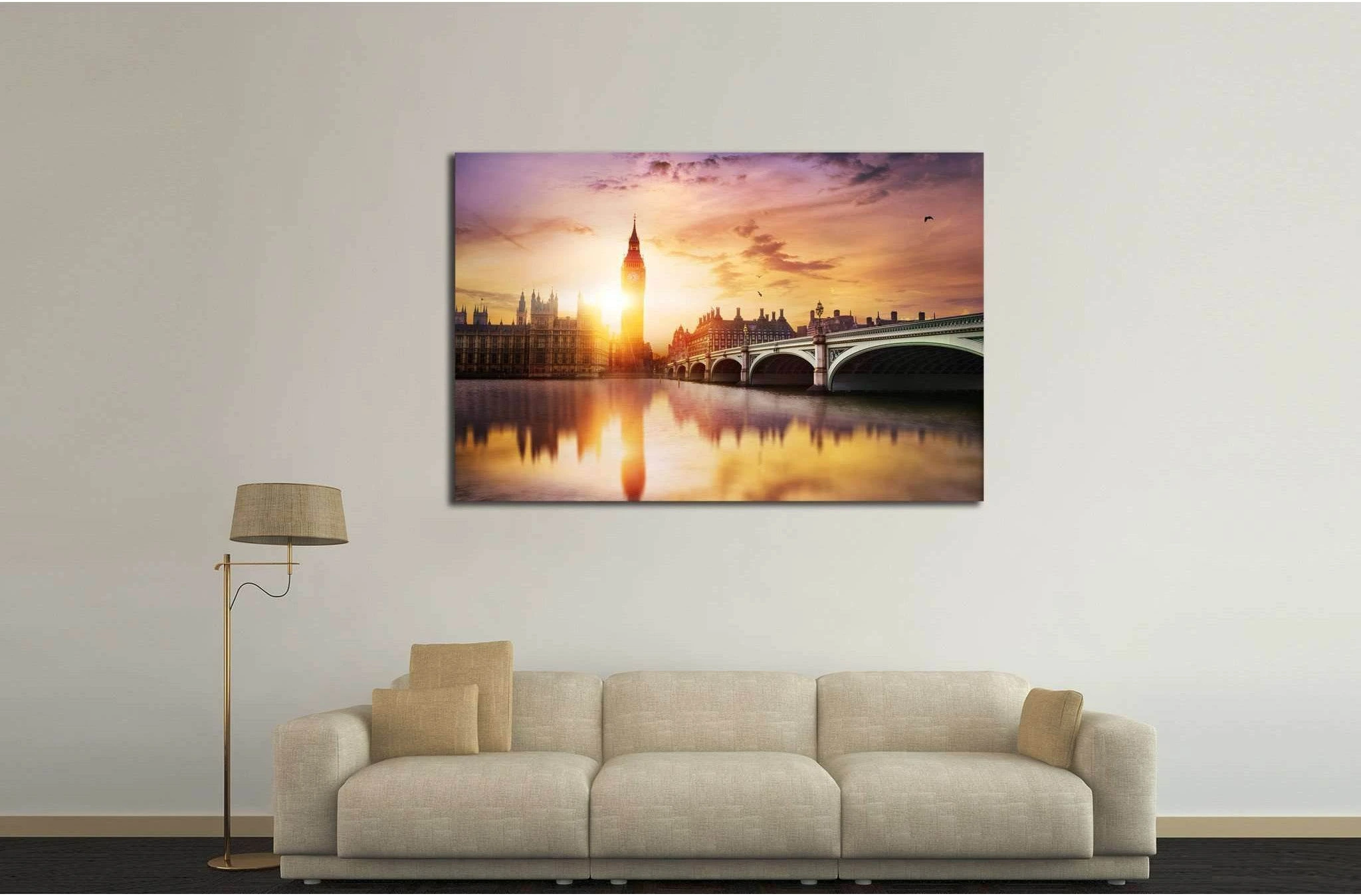 Big Ben and Westminster Bridge №560 Ready to Hang Canvas Print - Zellart Canvas Prints ALL_Products, s-560
