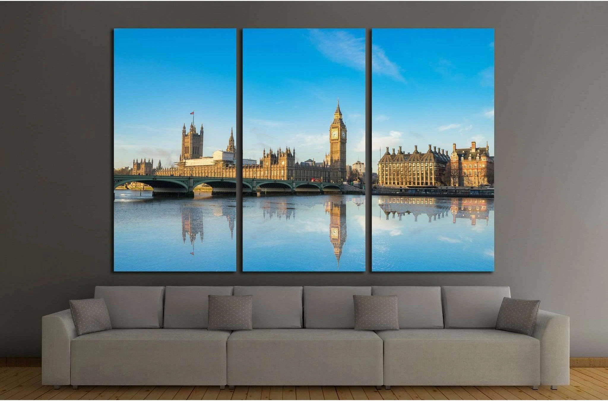 Big Ben and Westminster parliament №1263 Ready to Hang Canvas Print - Zellart Canvas Prints ALL_Products, s-1263