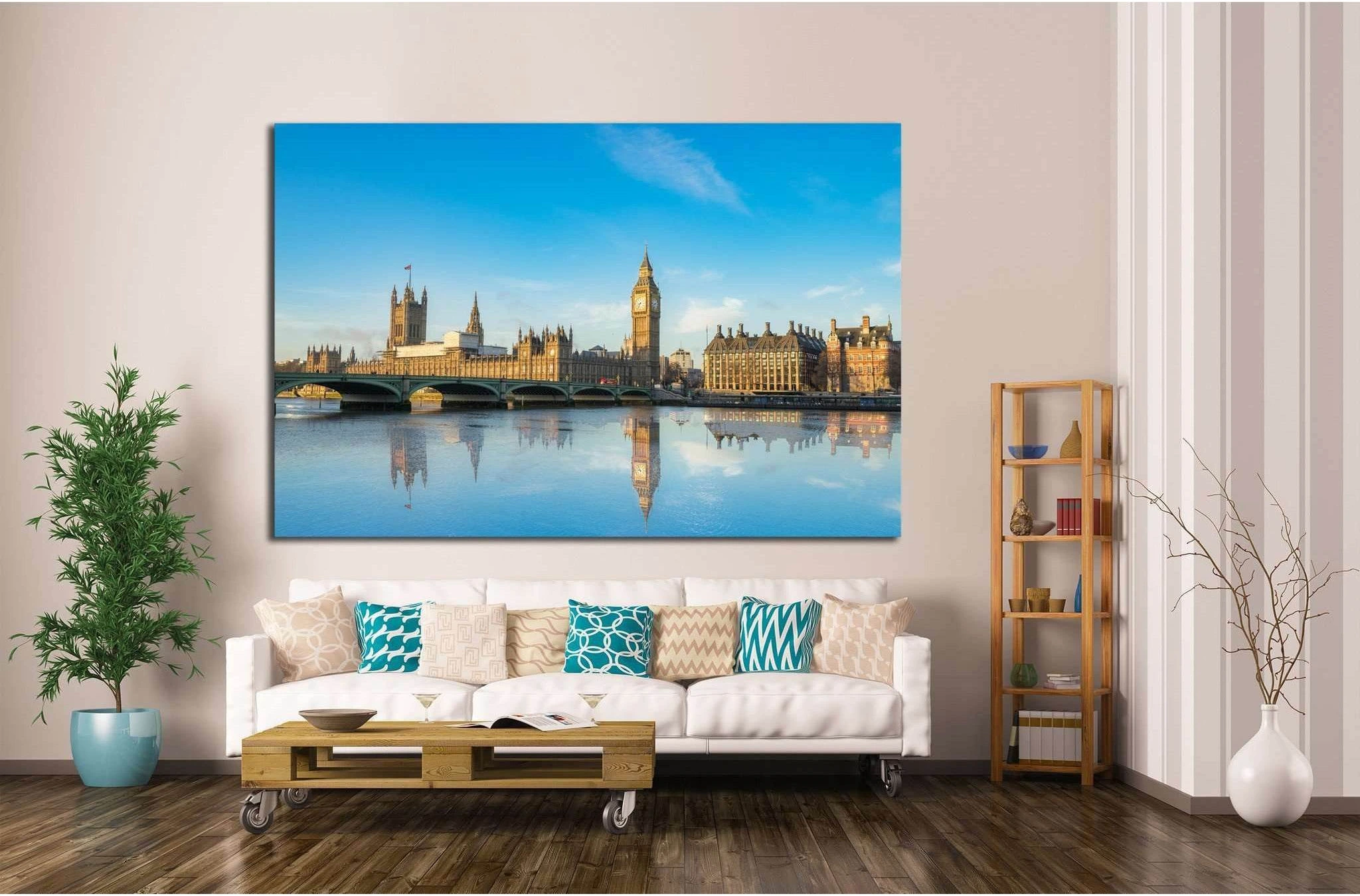 Big Ben and Westminster parliament №1263 Ready to Hang Canvas Print - Zellart Canvas Prints ALL_Products, s-1263